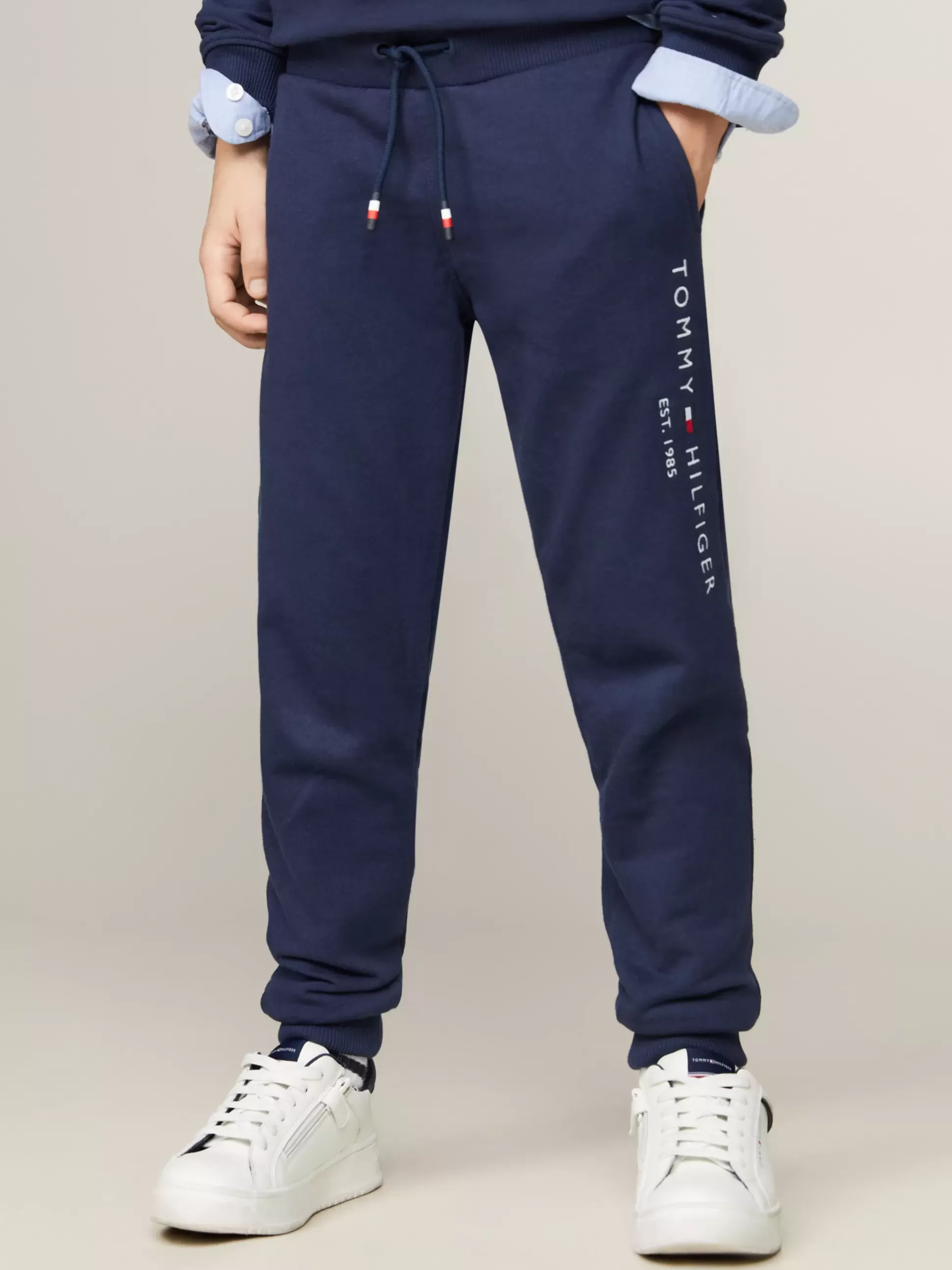 Dzieci Tommy Hilfiger Spodnie, Szorty I Spódnice | Spodnie I Szorty^Bawełniane Joggery Essential Z Logo