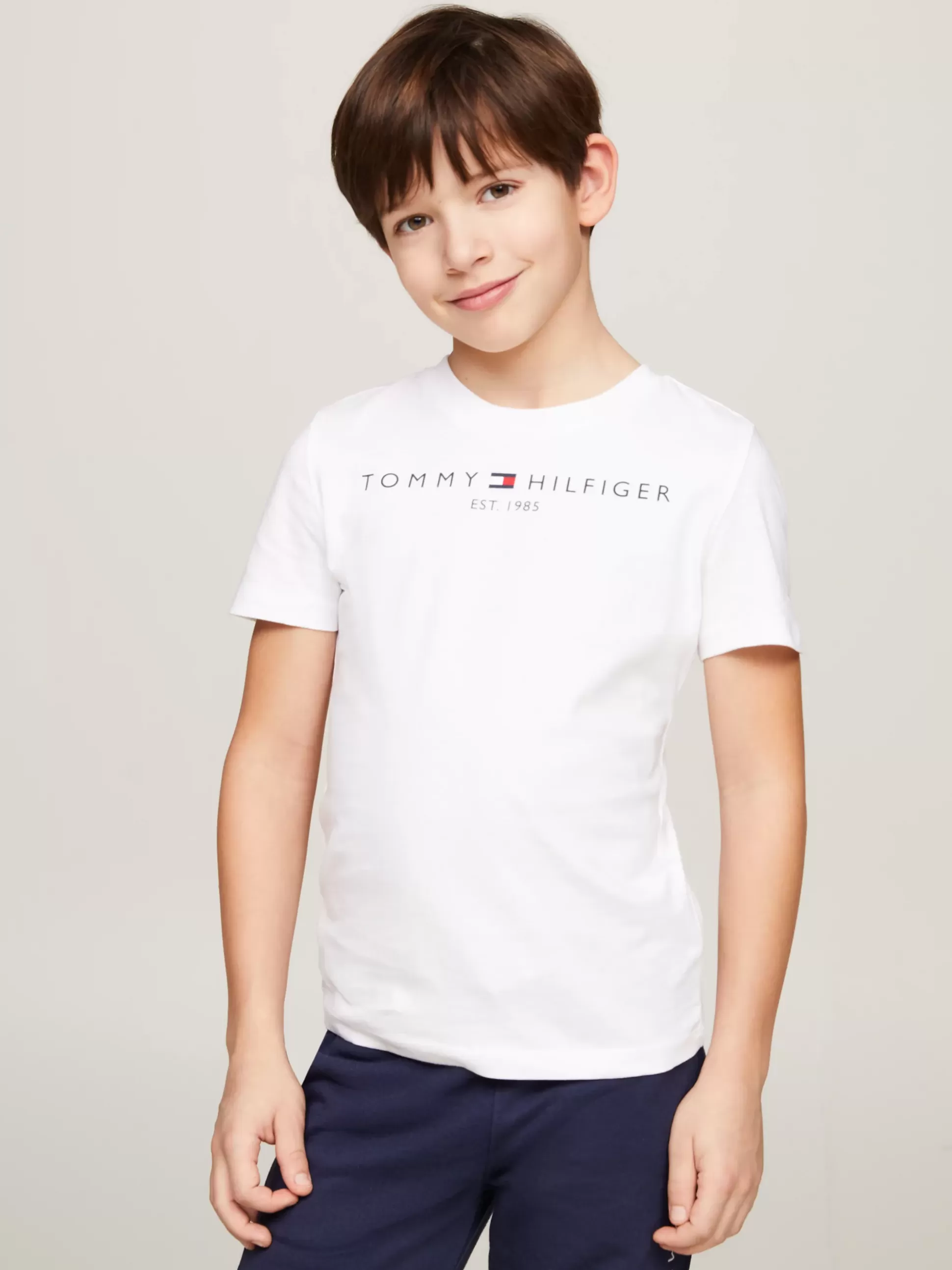 Dzieci Tommy Hilfiger Topy I T-Shirty | T-Shirty I Koszulki Polo^Bawełniany T-shirt Essential Z Logo