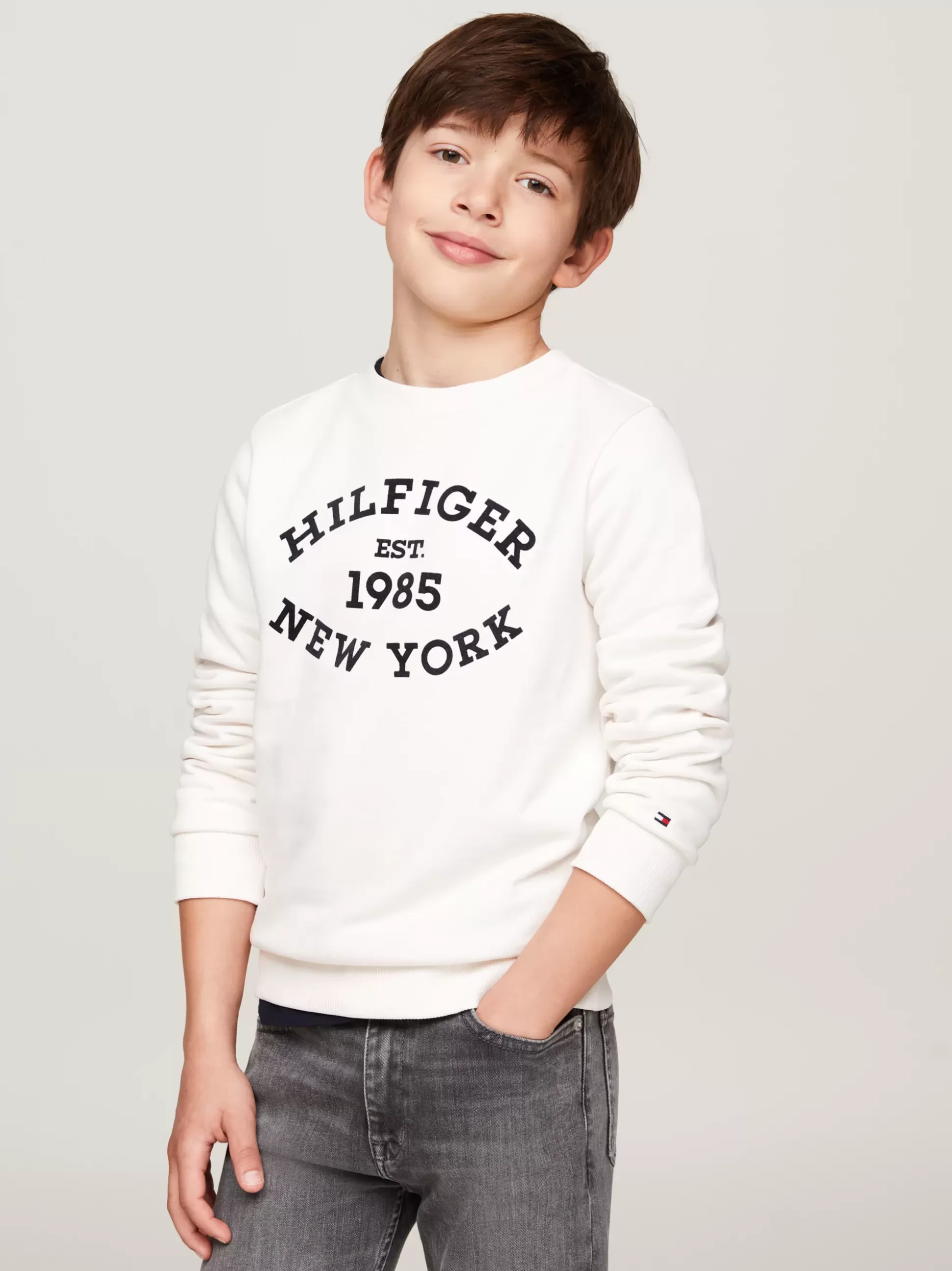 Dzieci Tommy Hilfiger Bluzy Dresowe I Z Kapturem^Bluza Hilfiger Monotype Z Flokowanym Logo