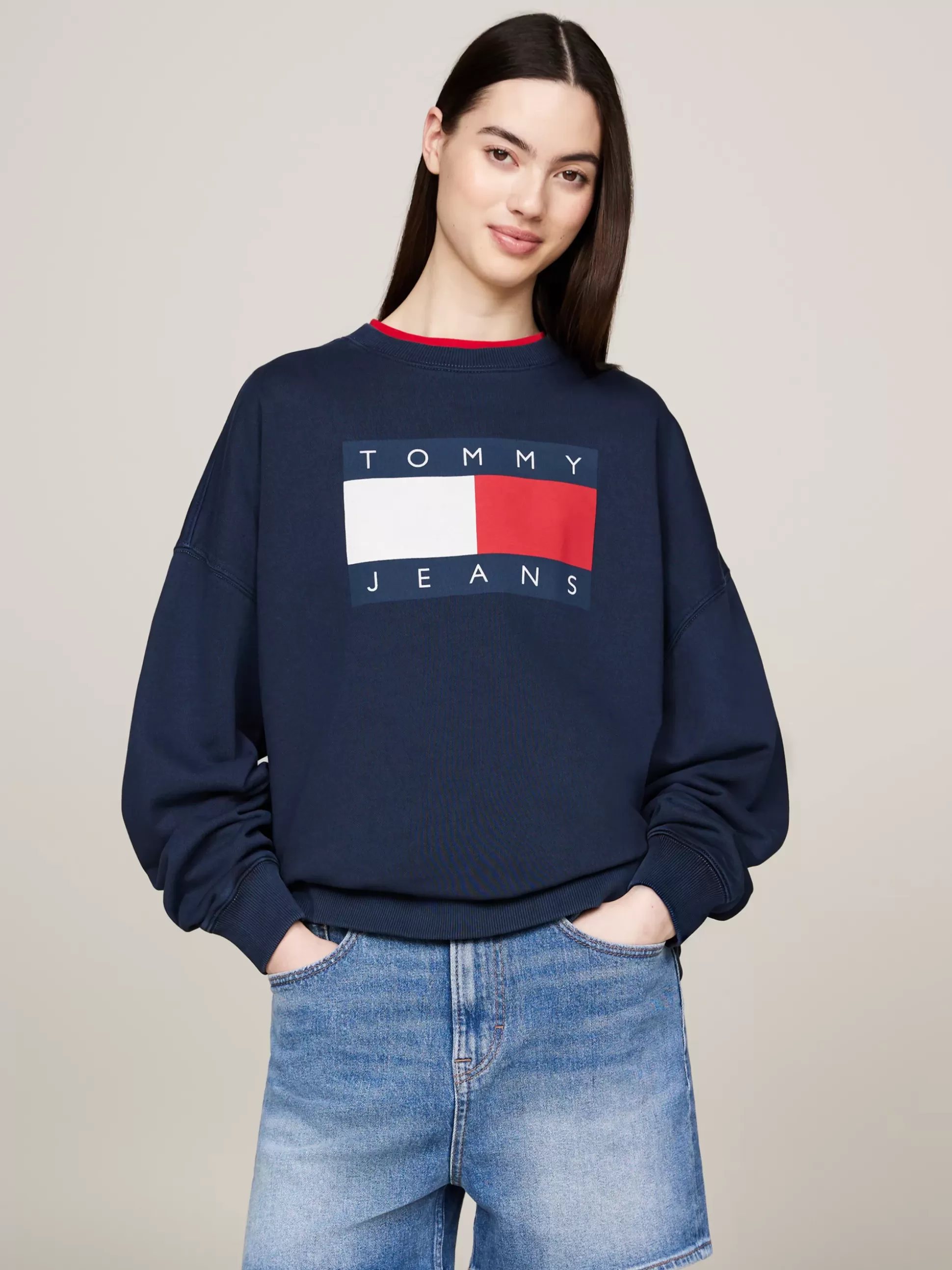 Tommy Hilfiger Bluzy Dresowe & Z Kapturem^Bluza O Kroju Oversize Z Flagą