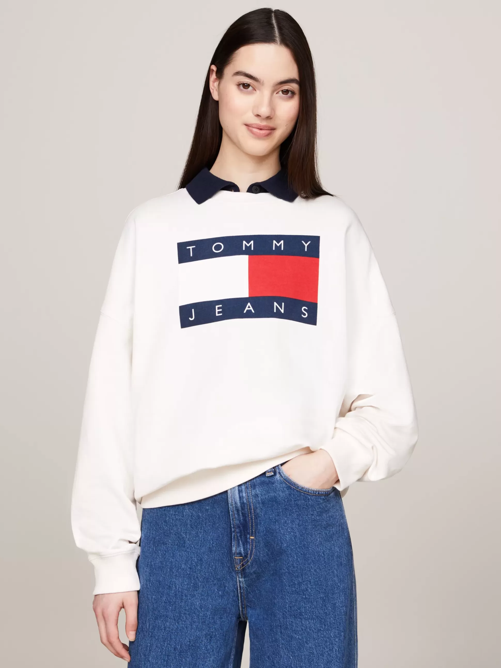 Tommy Hilfiger Bluzy Dresowe & Z Kapturem^Bluza O Kroju Oversize Z Flagą