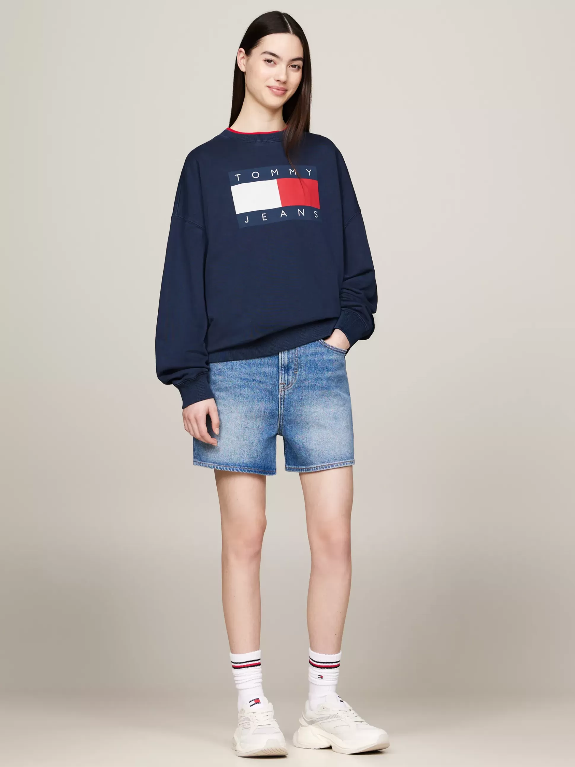 Tommy Hilfiger Bluzy Dresowe & Z Kapturem^Bluza O Kroju Oversize Z Flagą