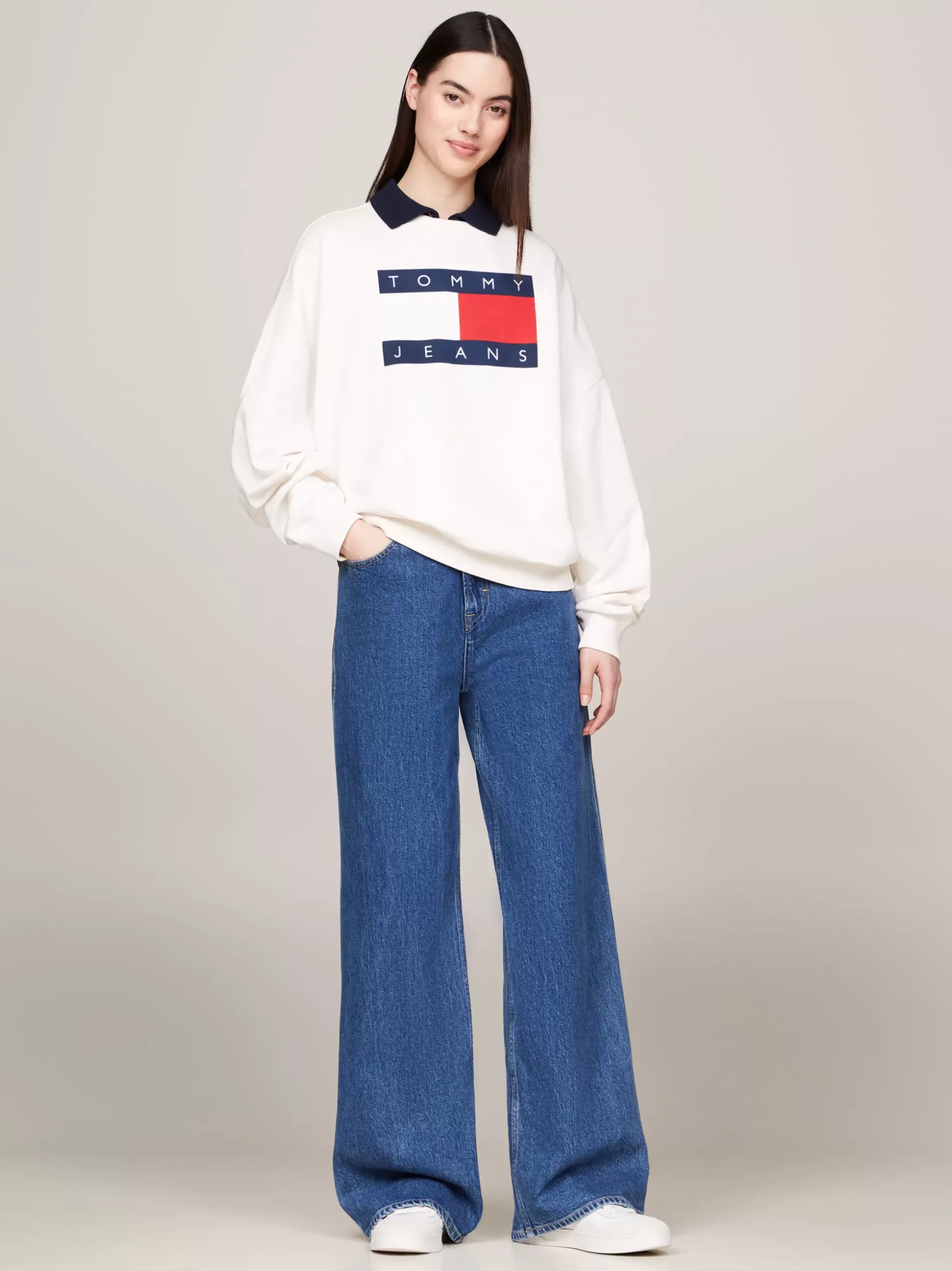 Tommy Hilfiger Bluzy Dresowe & Z Kapturem^Bluza O Kroju Oversize Z Flagą