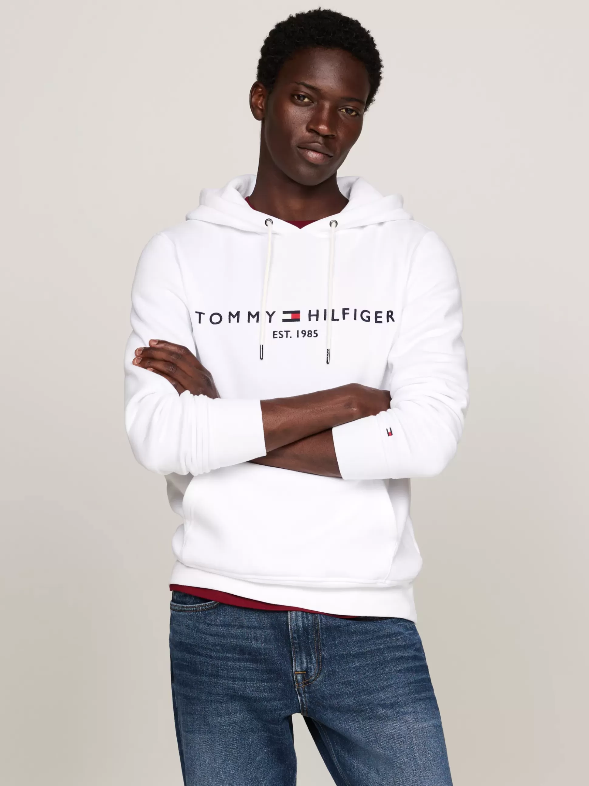 Tommy Hilfiger Dresy | Bluzy Dresowe & Z Kapturem^Bluza Z Kapturem I Wyhaftowanym Logo