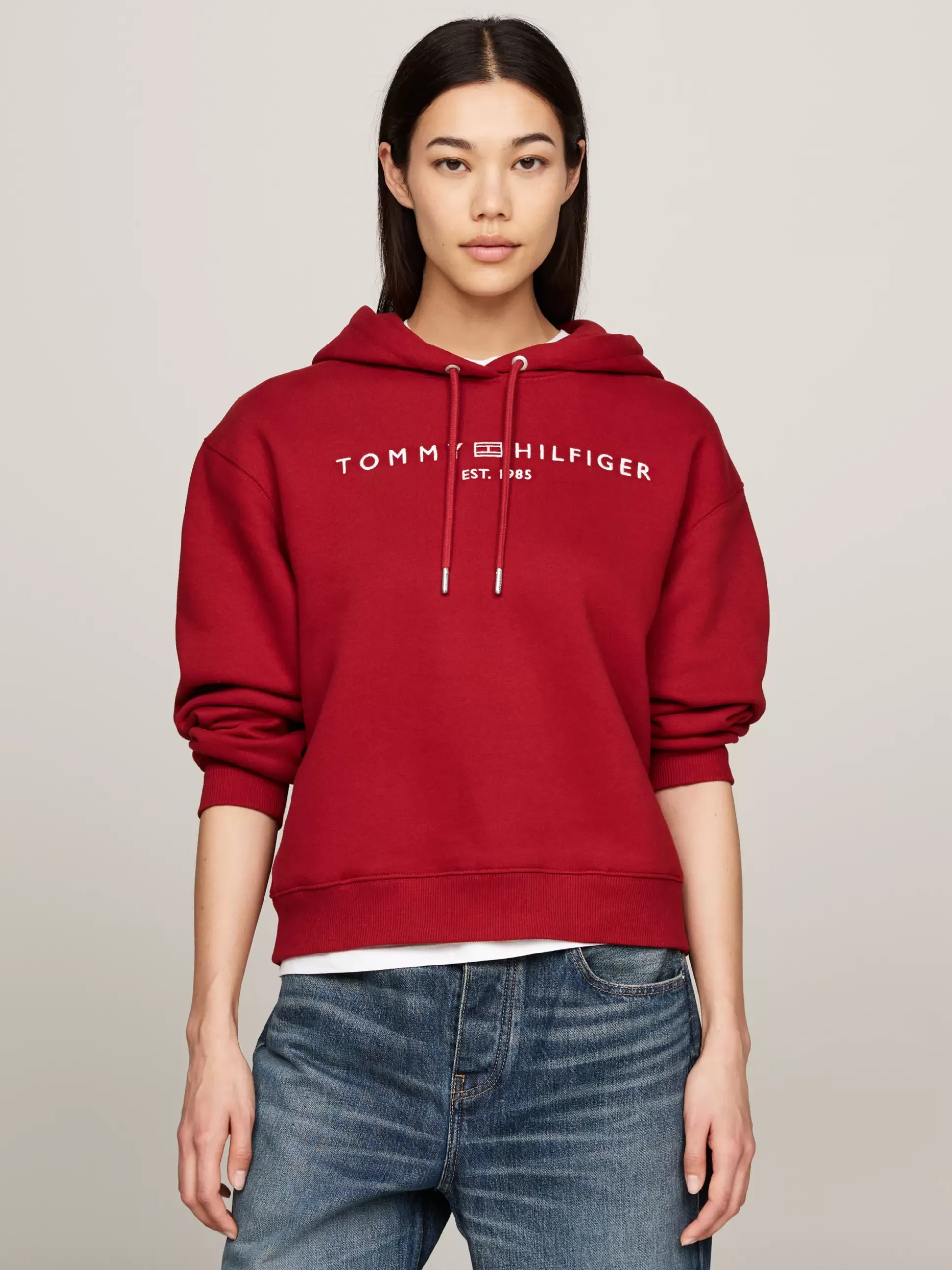 Tommy Hilfiger Bluzy Dresowe & Z Kapturem^Bluza Z Kapturem I Wyhaftowanym Logo