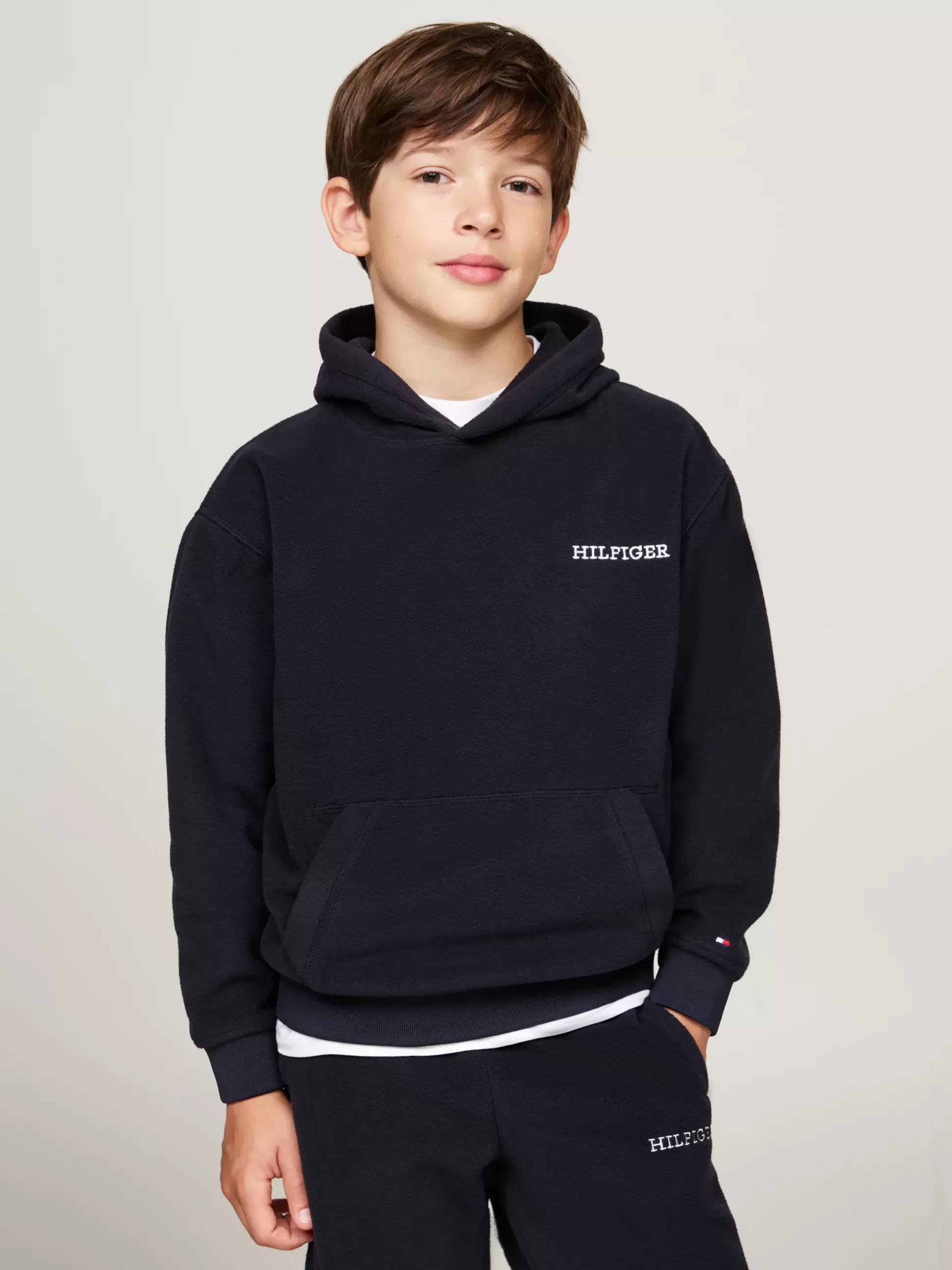 Dzieci Tommy Hilfiger Bluzy Dresowe I Z Kapturem | Bluzy Dresowe I Z Kapturem^Bluza Z Kapturem Z Logo Hilfiger Monotype