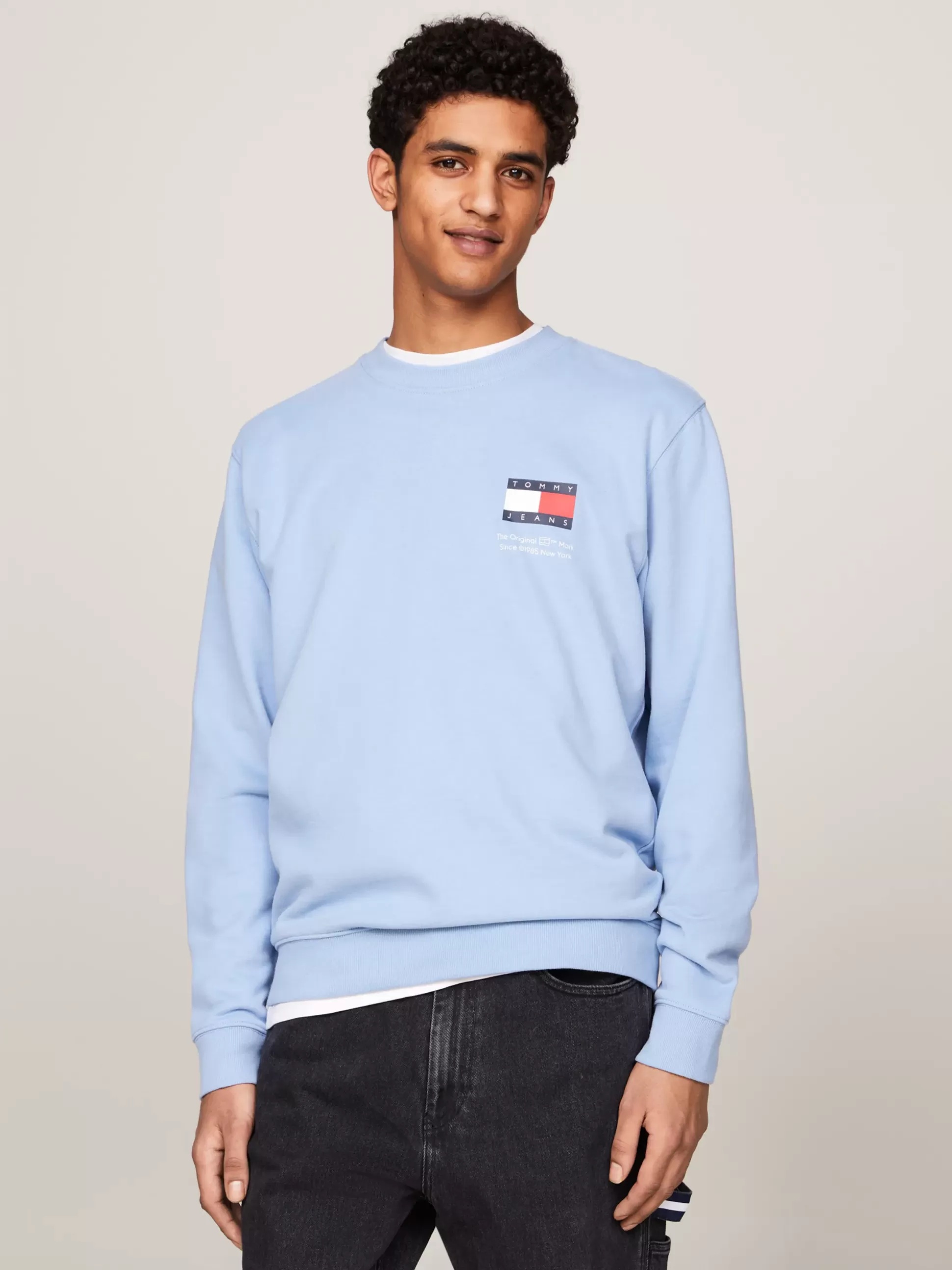 Tommy Hilfiger Bluzy Dresowe & Z Kapturem^Bluza Z Logo I Okrągłym Dekoltem