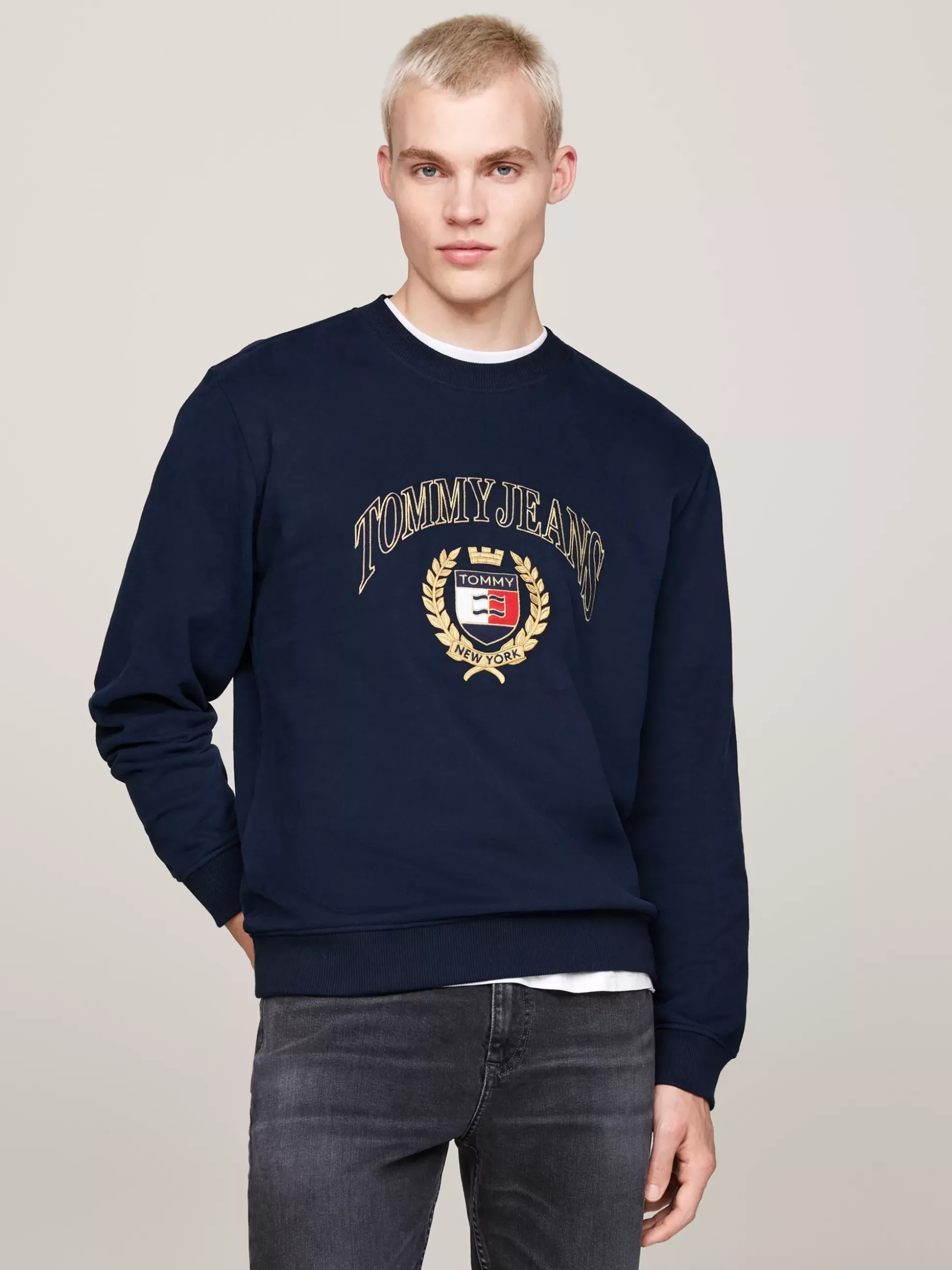 Tommy Hilfiger Bluzy Dresowe & Z Kapturem^Bluza Z Okrągłym Dekoltem I Logo