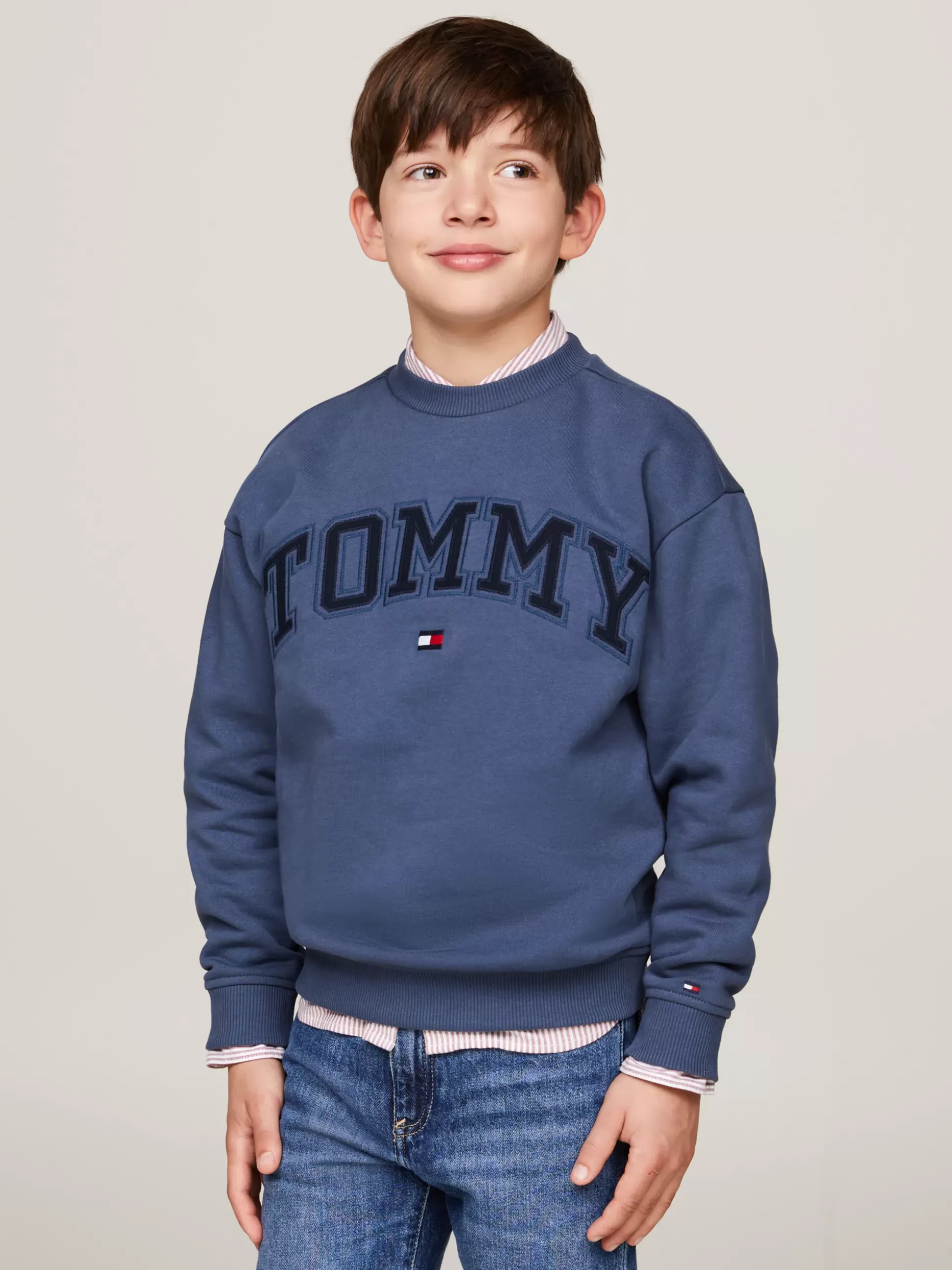 Dzieci Tommy Hilfiger Bluzy Dresowe I Z Kapturem^Bluza Z Okrągłym Dekoltem I Logo