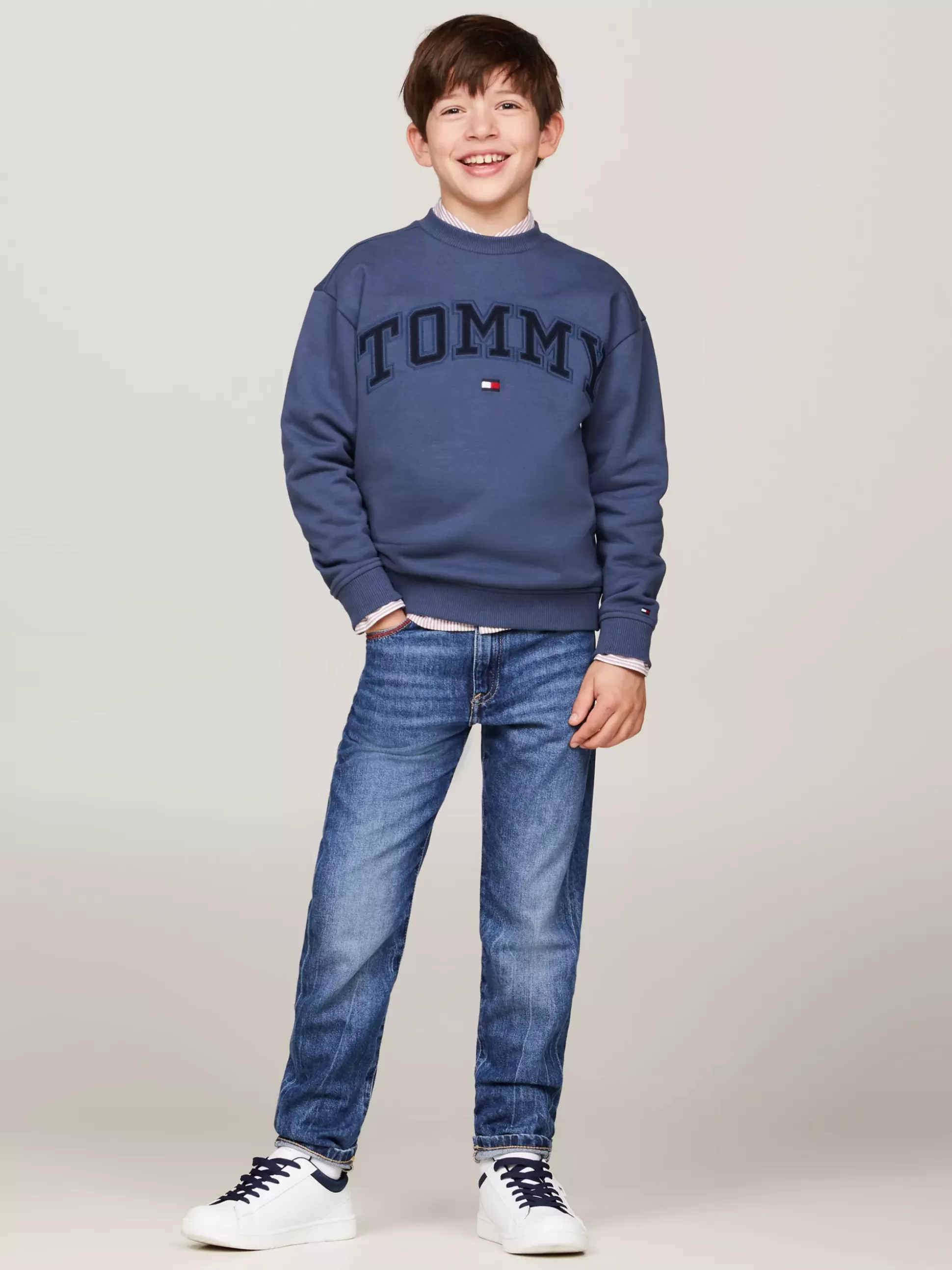 Dzieci Tommy Hilfiger Bluzy Dresowe I Z Kapturem^Bluza Z Okrągłym Dekoltem I Logo