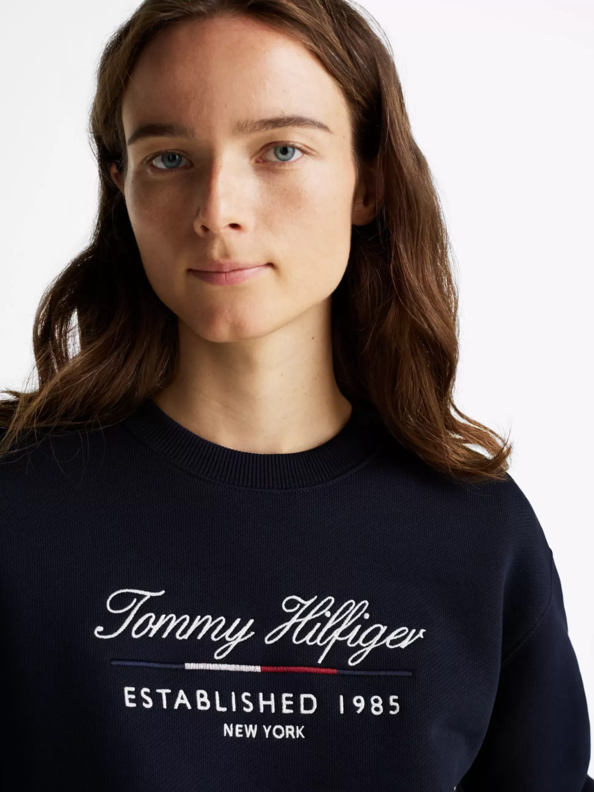 Tommy Hilfiger Bluzy Dresowe & Z Kapturem^Bluza Z Okrągłym Dekoltem I Logo