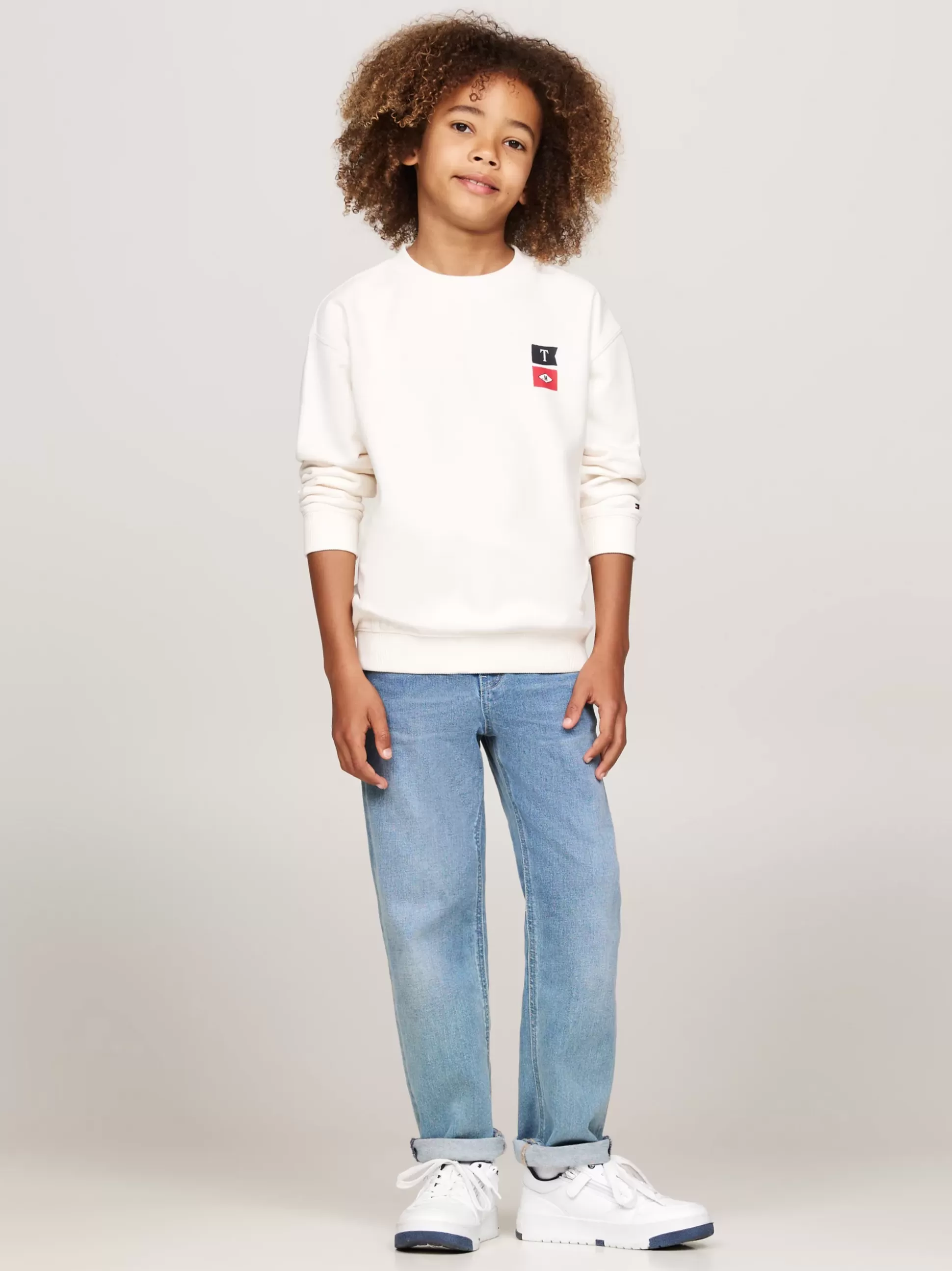 Dzieci Tommy Hilfiger Bluzy Dresowe I Z Kapturem^Bluza Z Okrągłym Dekoltem I Logo Z Tyłu