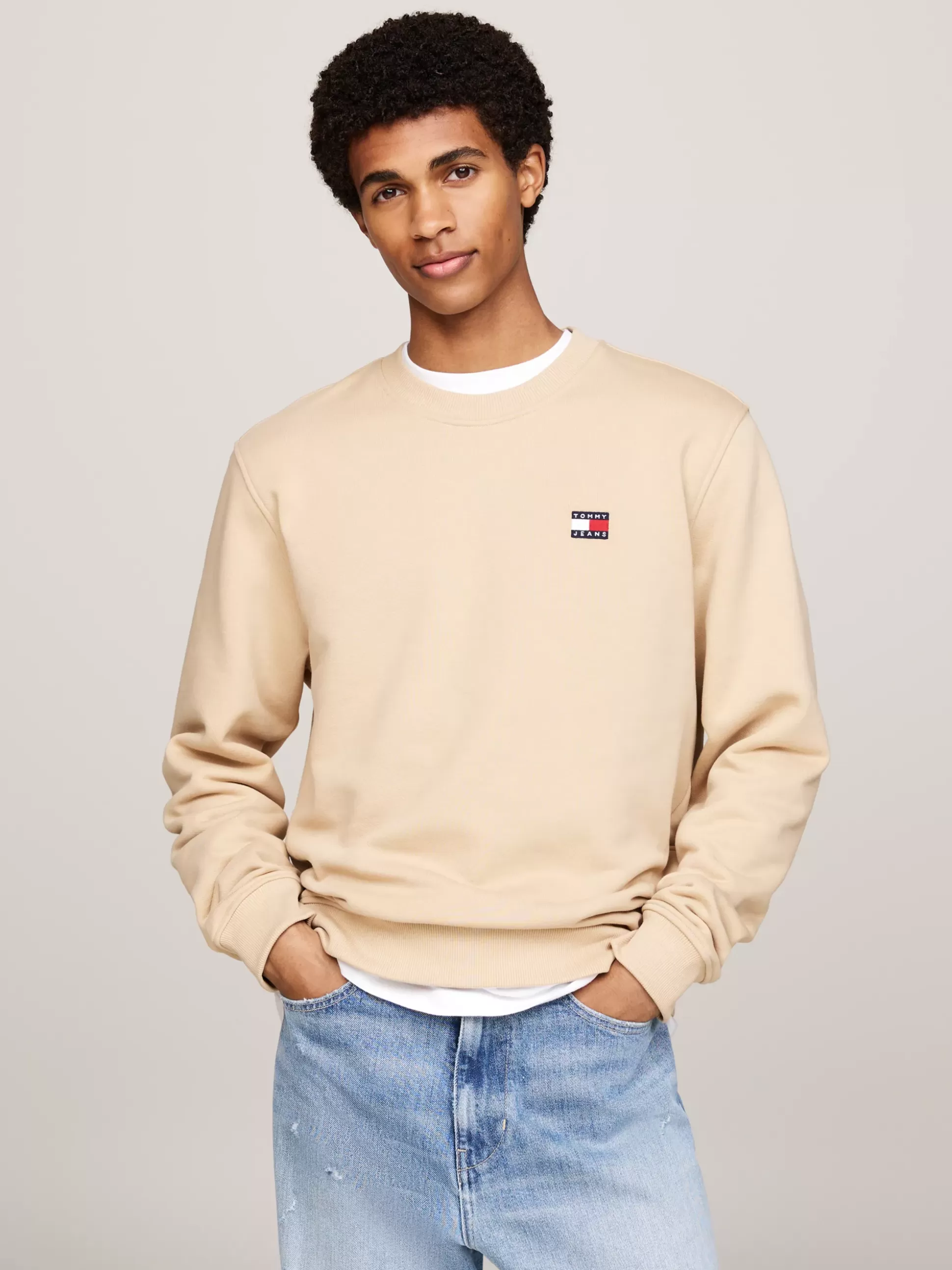 Tommy Hilfiger Bluzy Dresowe & Z Kapturem^Bluza Z Okrągłym Dekoltem I Naszywką Tommy