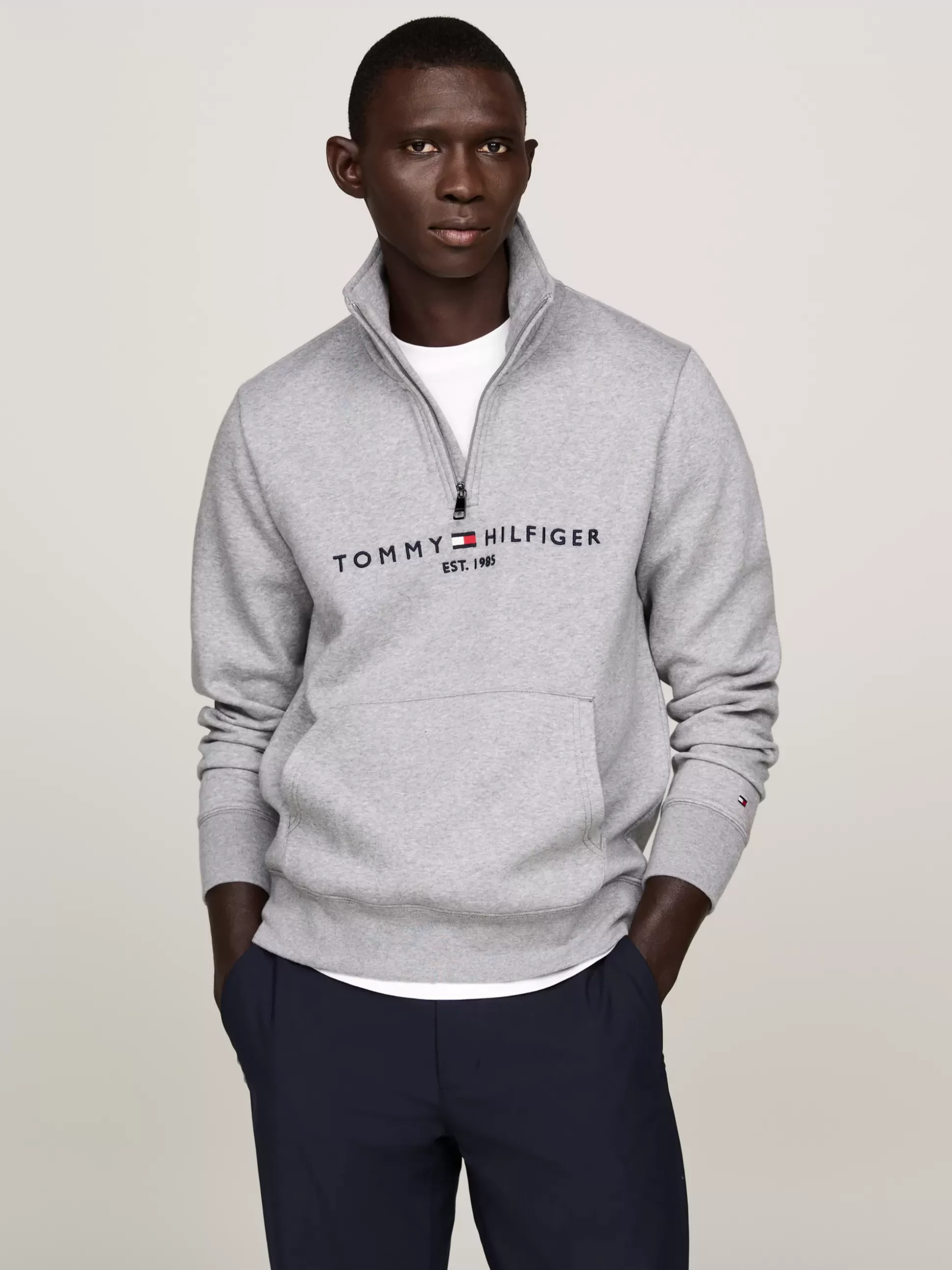 Tommy Hilfiger Bluzy Dresowe & Z Kapturem^Bluza Z Półgolfem I Zamkiem Do 1/4 Długości