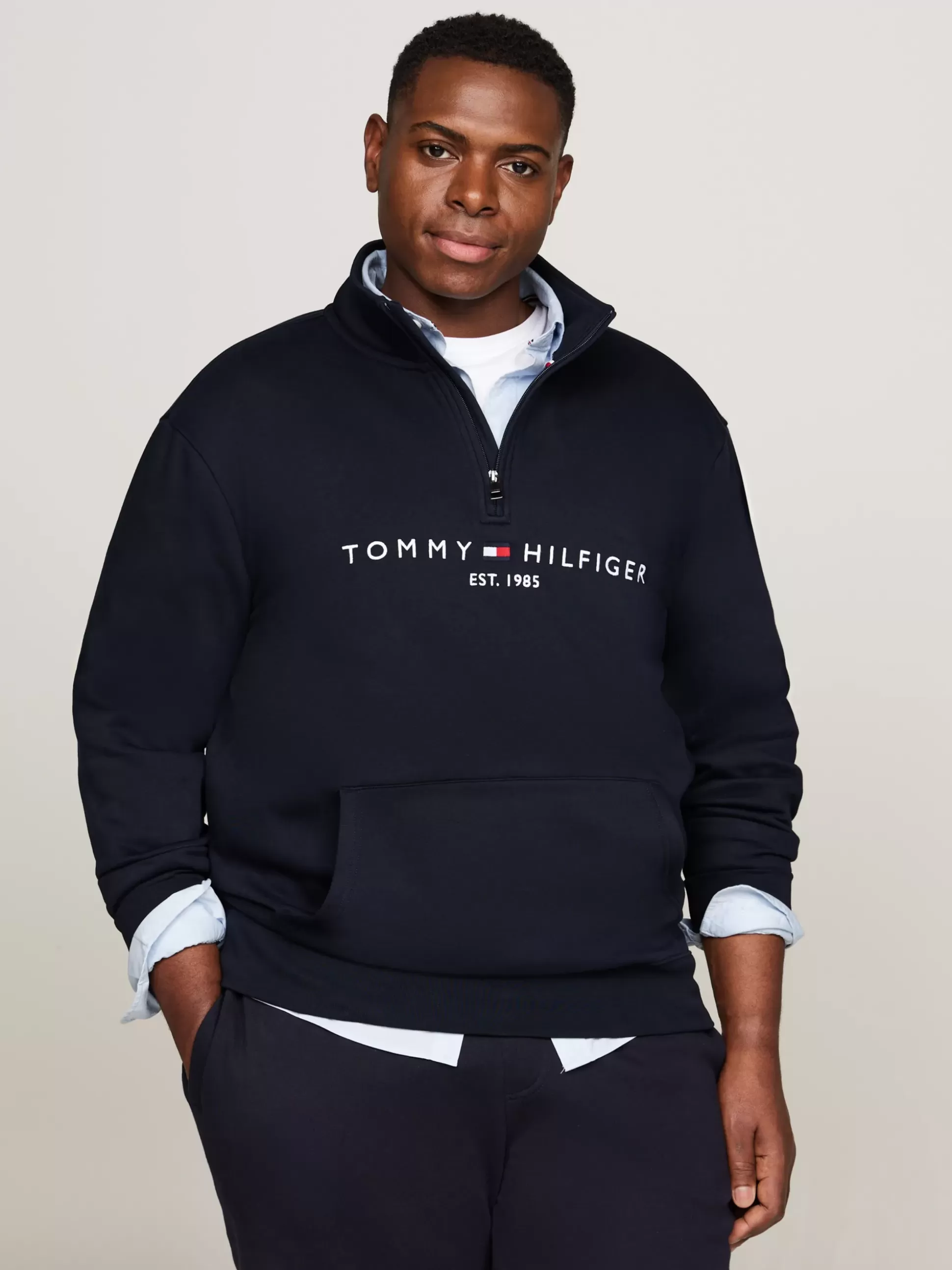 Tommy Hilfiger Bluzy Dresowe & Z Kapturem^Bluza Z Półgolfem Z Kolekcji Plus