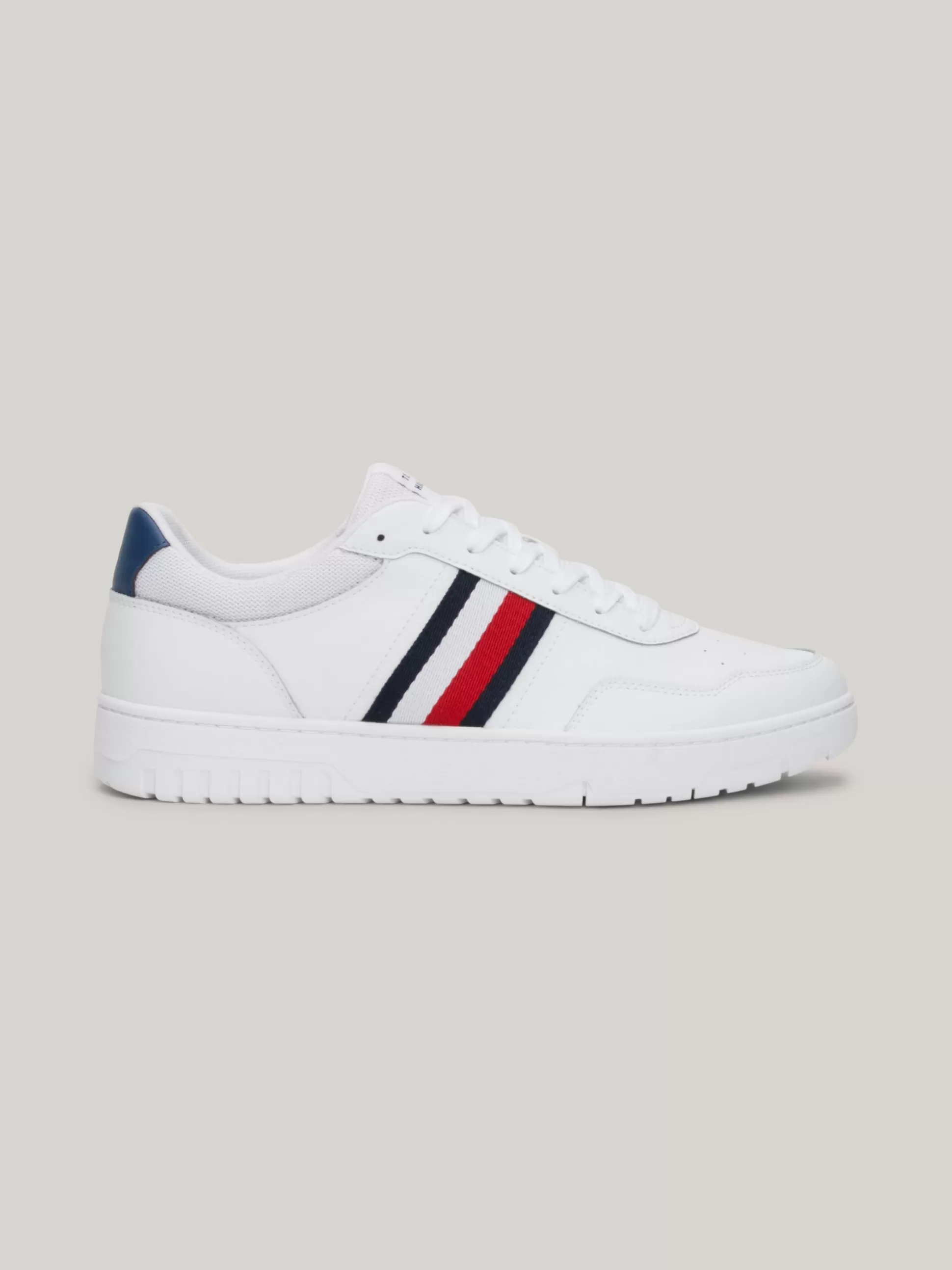 Tommy Hilfiger White Trainers | Sneakersy^Buty Do Koszykówki Z Sygnowaną Taśmą