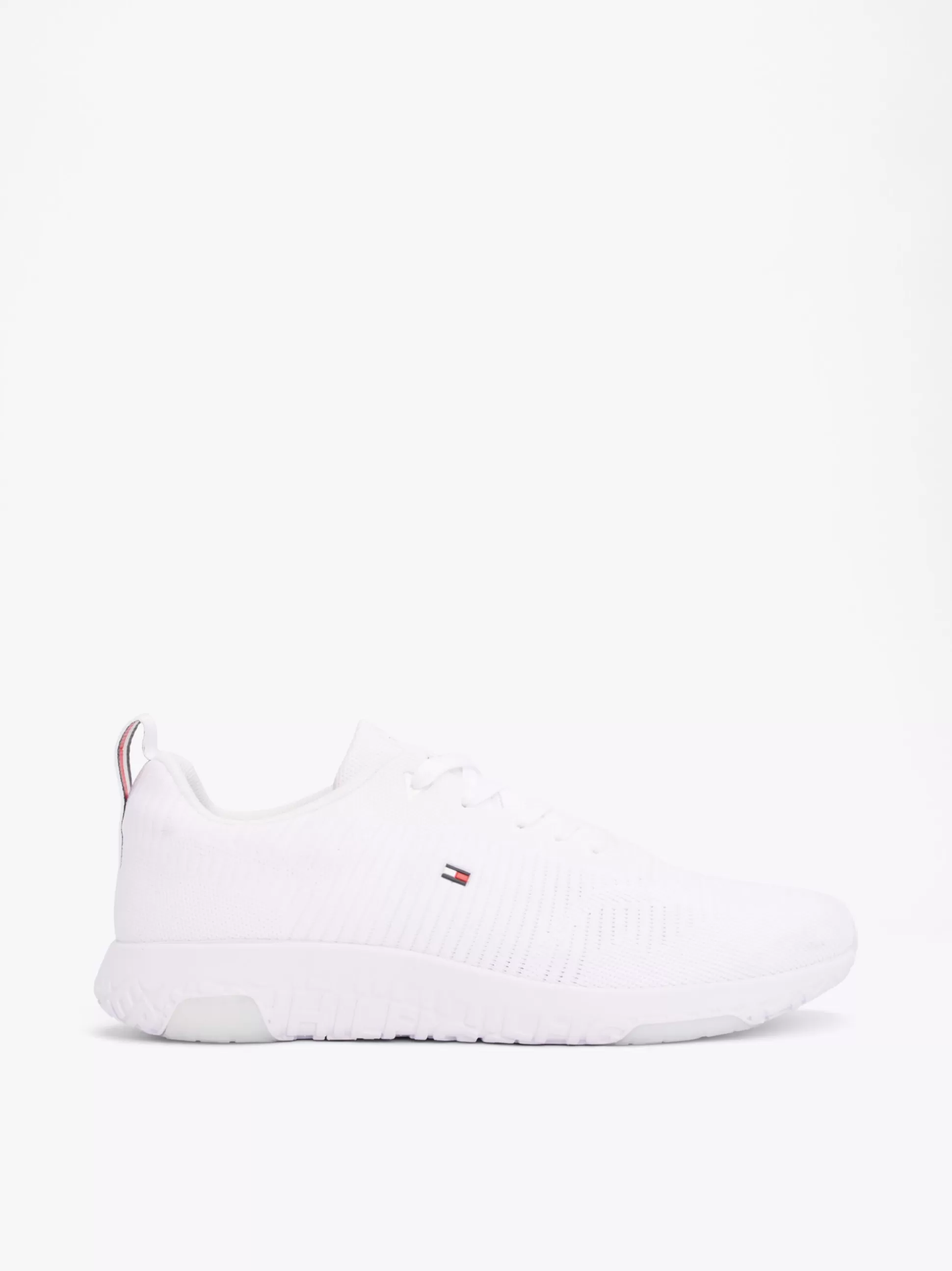 Tommy Hilfiger White Trainers | Sneakersy^Buty Sportowe Z Dzianinową Cholewką