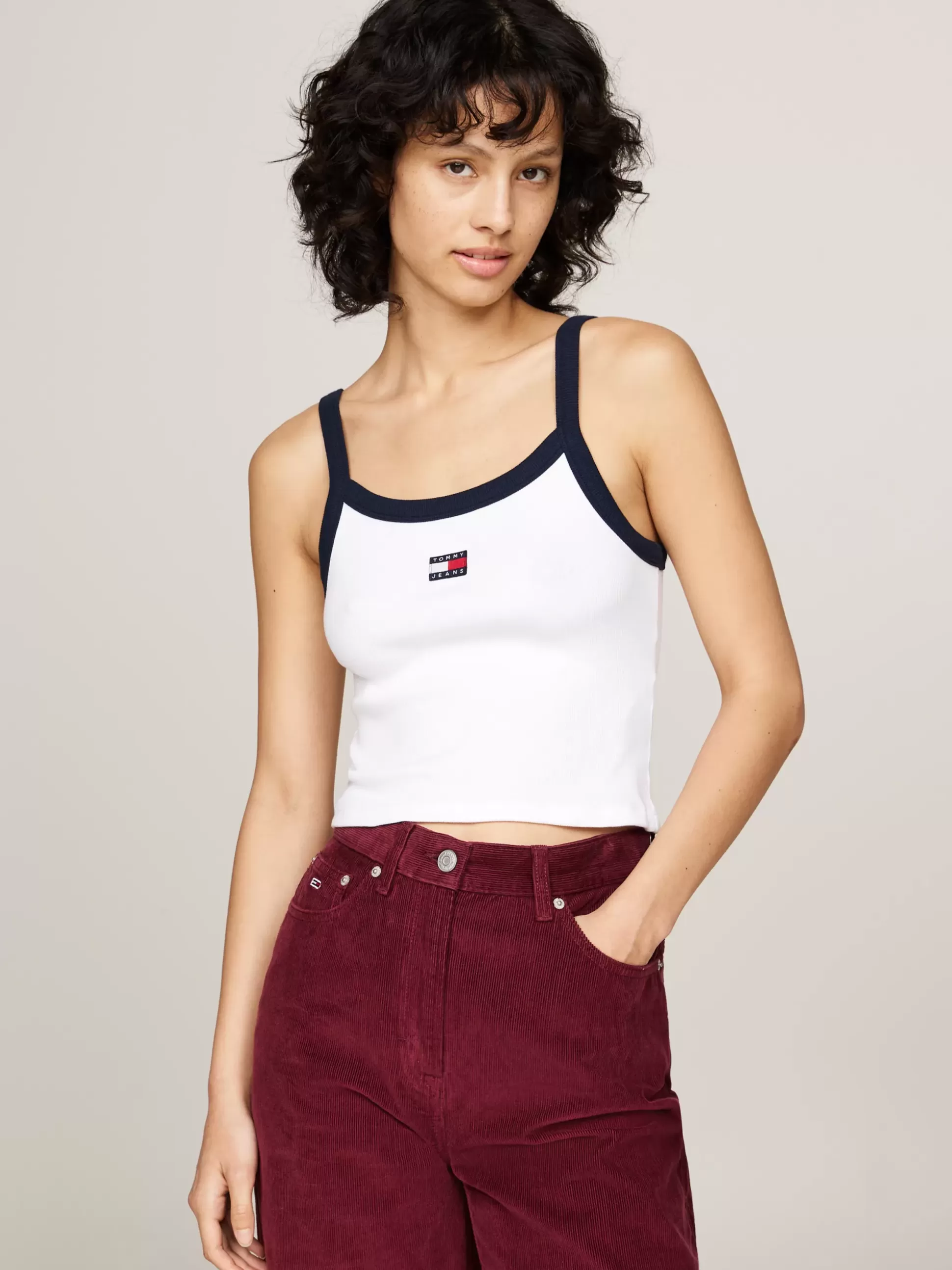 Tommy Hilfiger T-Shirty^Crop Top Bez Rękawów Z Naszywką Tommy