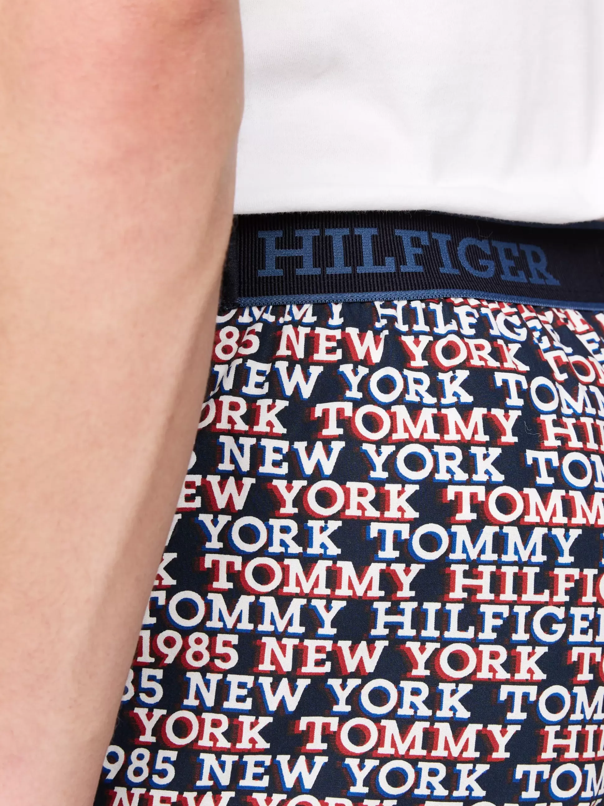 Tommy Hilfiger Stroje Kąpielowe^Dół Od Piżamy Z Wzorem I Logo Hilfiger Monotype