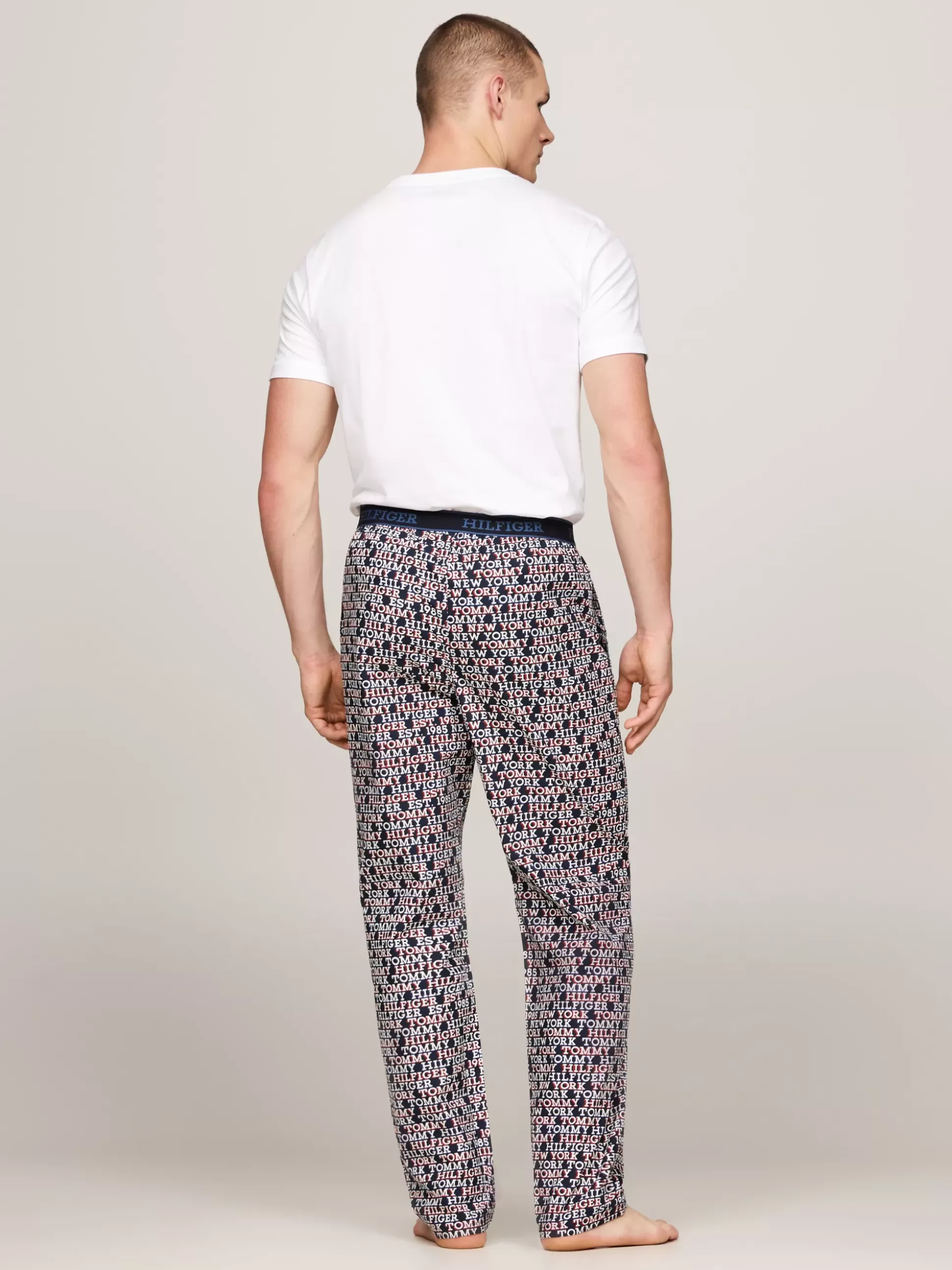 Tommy Hilfiger Stroje Kąpielowe^Dół Od Piżamy Z Wzorem I Logo Hilfiger Monotype
