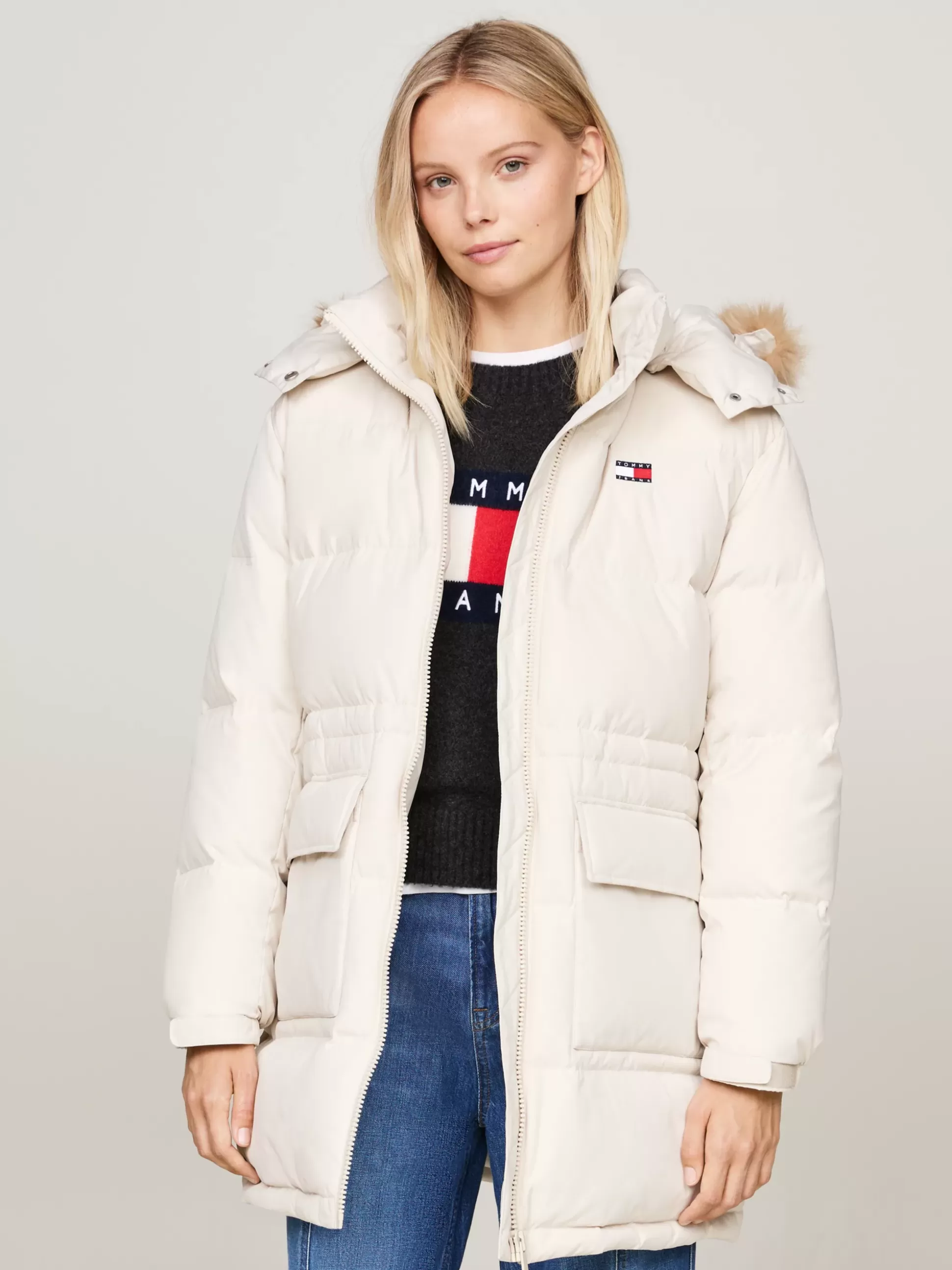 Tommy Hilfiger Kurtki & Płaszcze^Długa Puchowa Kurtka Alaska