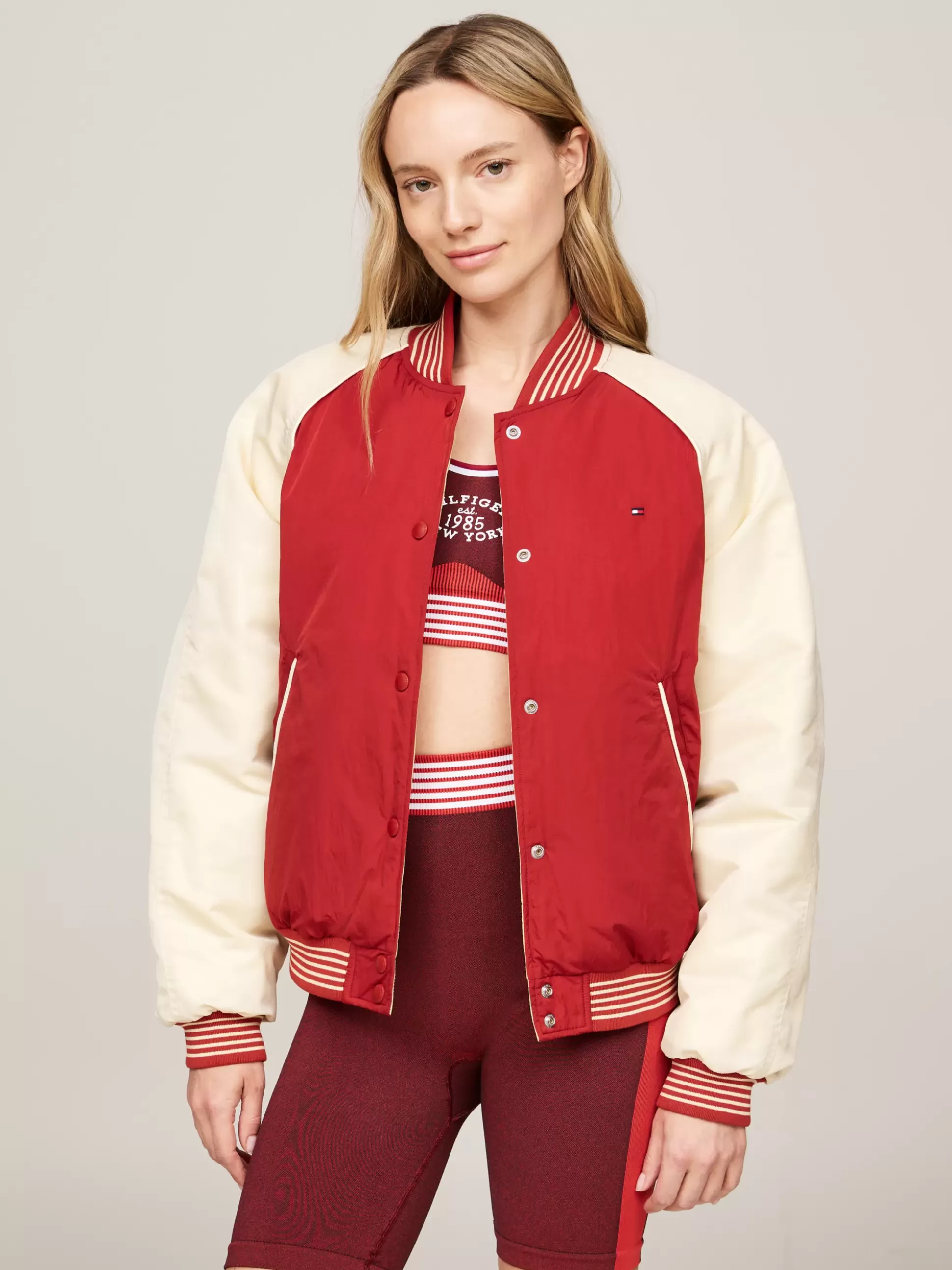 Tommy Hilfiger Kurtki & Płaszcze^Dwustronna Luźna Kurtka Bomber