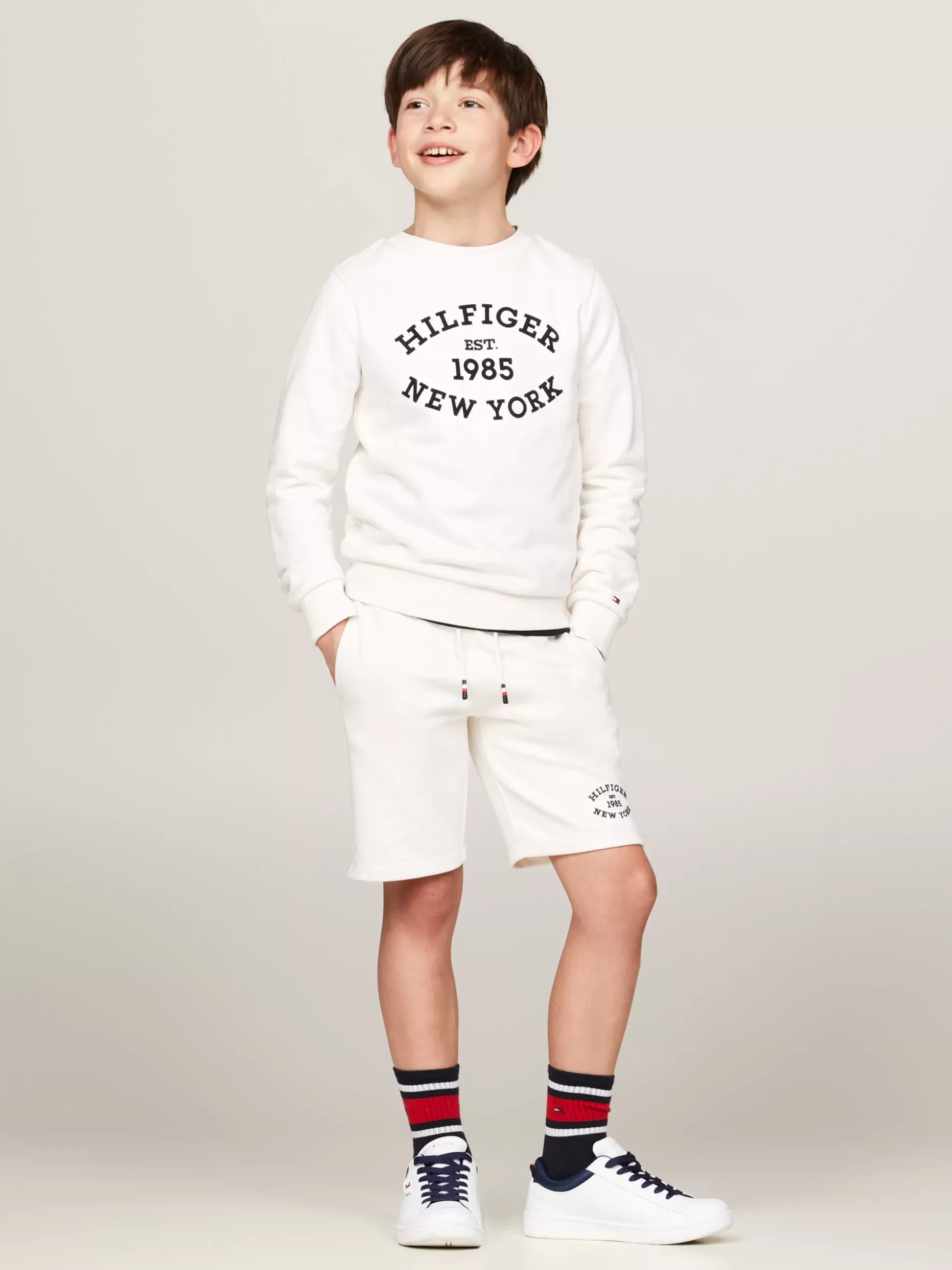 Dzieci Tommy Hilfiger Spodnie I Szorty^Dzianinowe Szorty Hilfiger Monotype