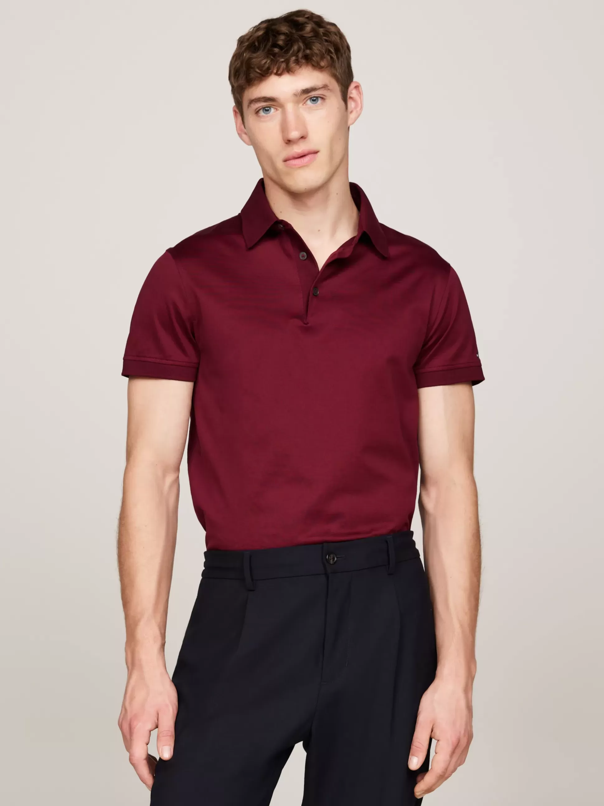 Tommy Hilfiger Koszulki Polo^Elegancka Koszulka Polo O Wąskim Kroju