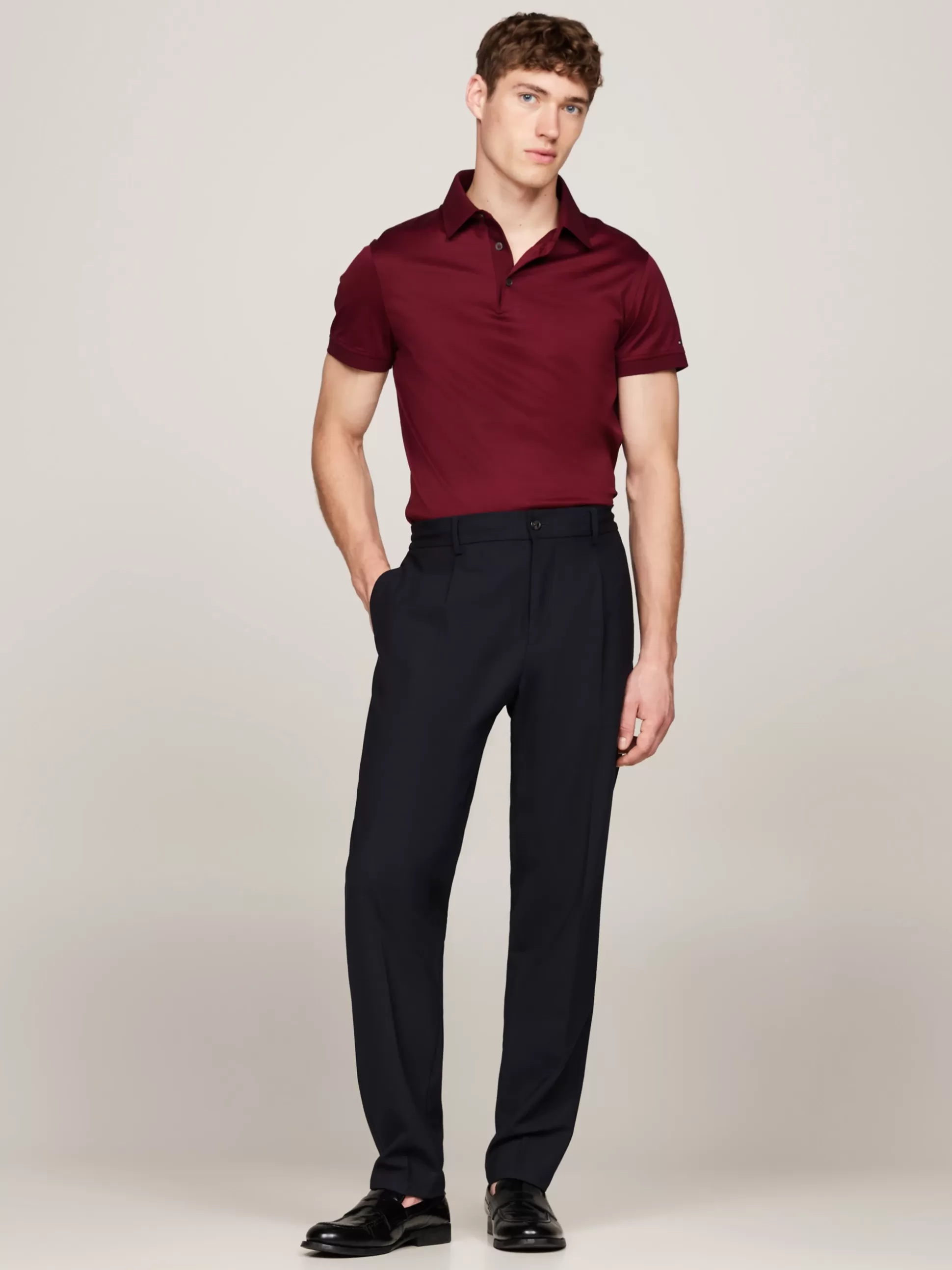 Tommy Hilfiger Koszulki Polo^Elegancka Koszulka Polo O Wąskim Kroju