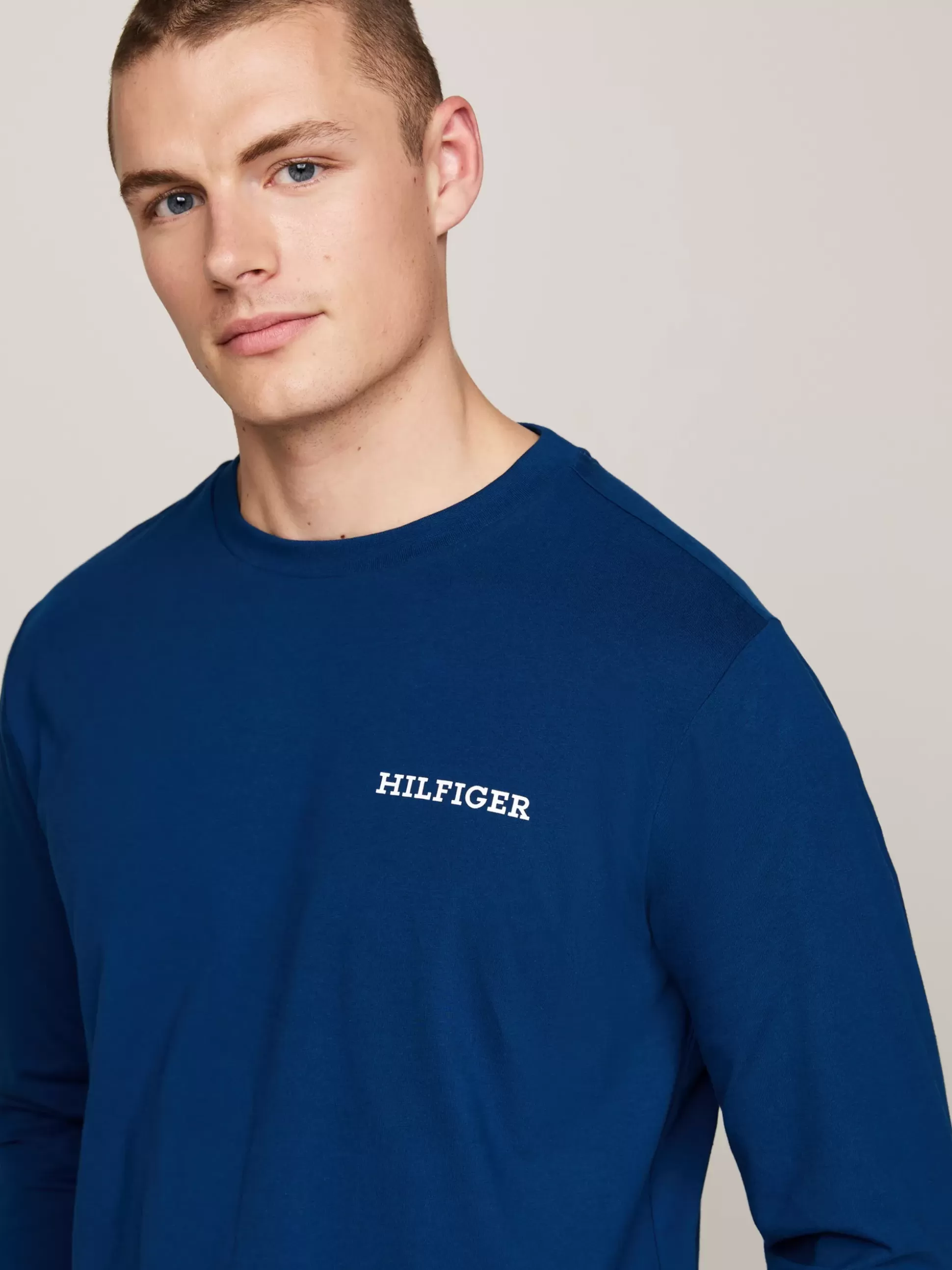 Tommy Hilfiger Stroje Kąpielowe^Flanelowa Piżama Z Logo Hilfiger Monotype