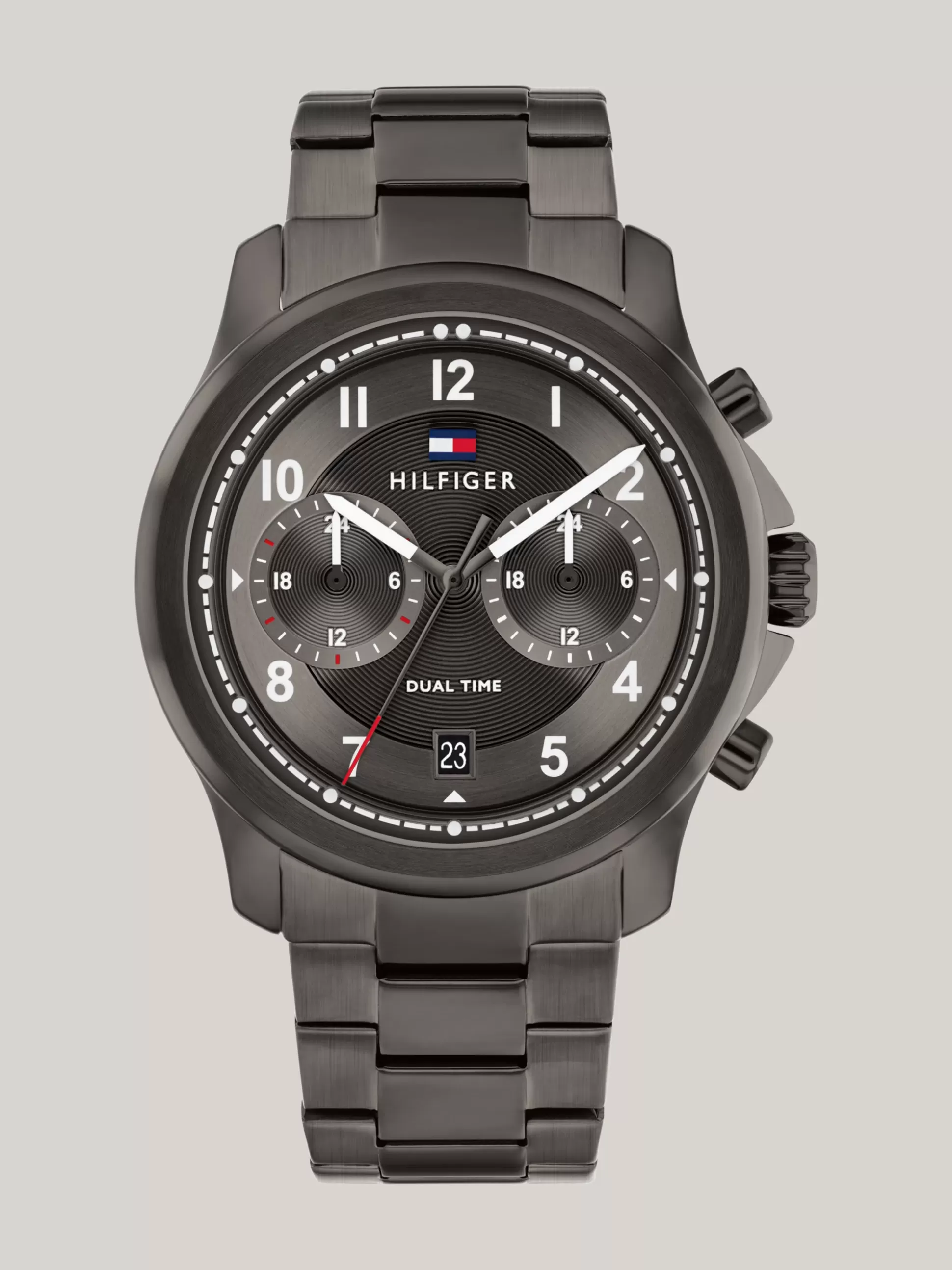 Tommy Hilfiger Zegarki^Grafitowy Zegarek Z Subtarczami Dual Time