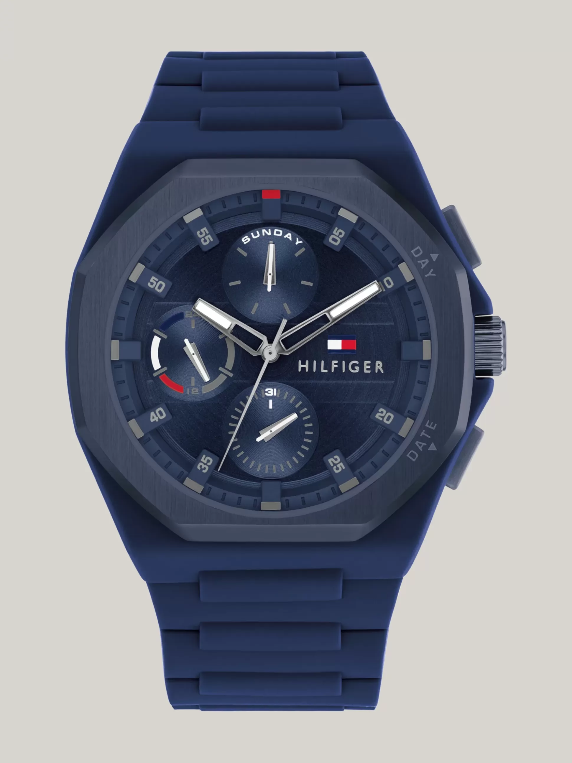 Tommy Hilfiger Zegarki^Granatowy Zegarek Z Silikonowym Paskiem