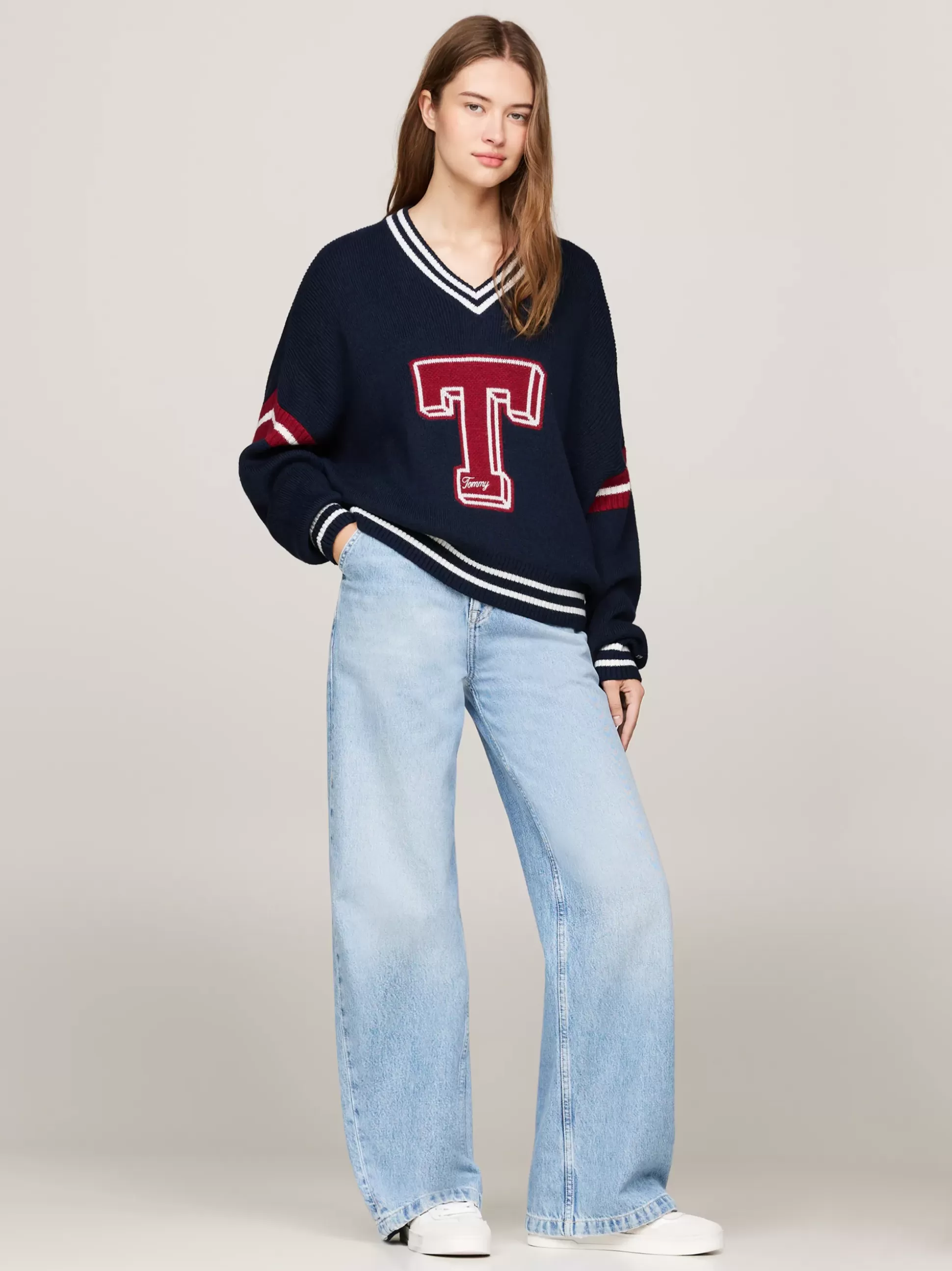 Tommy Hilfiger Jeansy^Jeansy Claire Z Szerokimi Nogawkami W Stylu Varsity