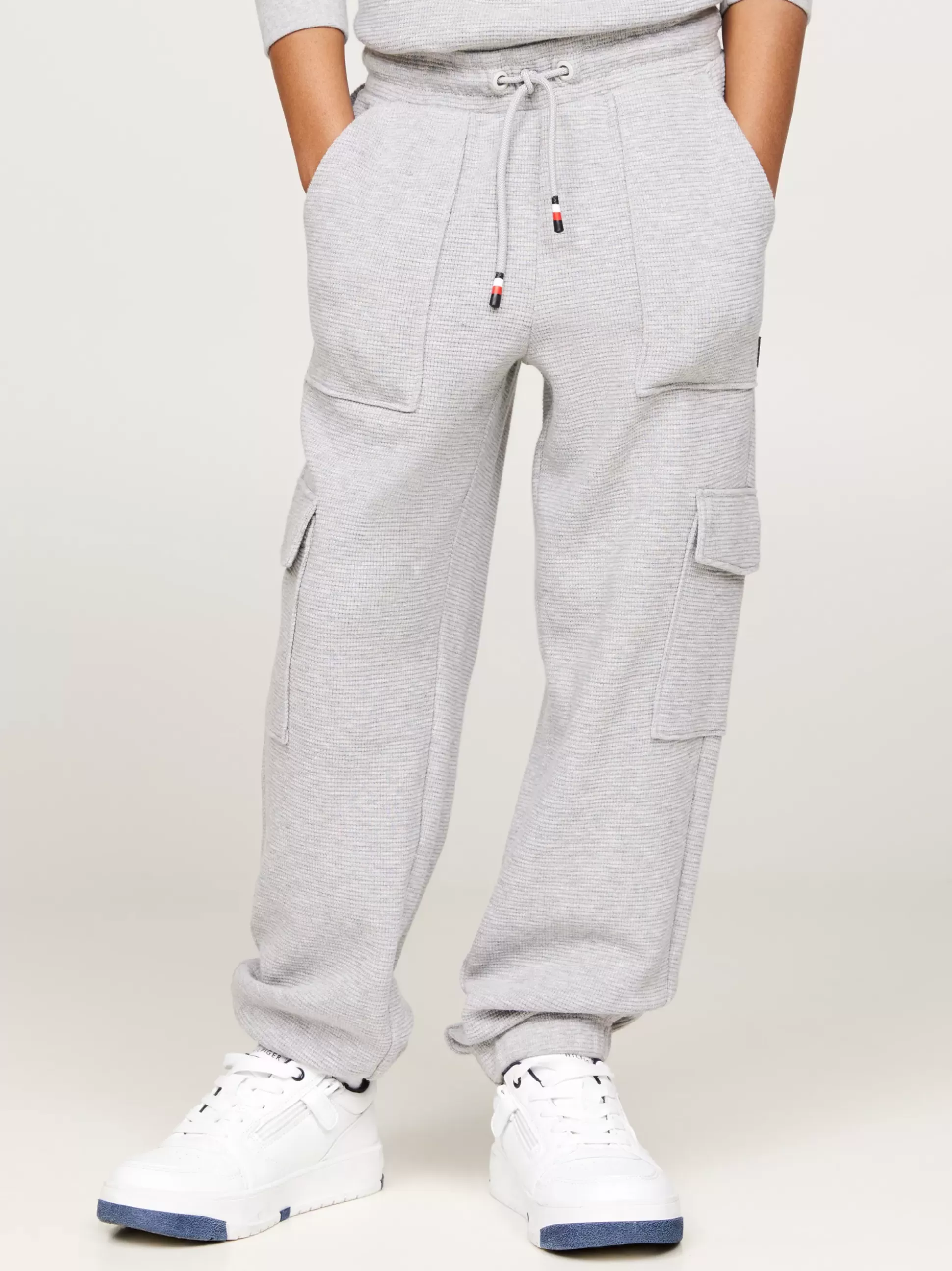 Dzieci Tommy Hilfiger Spodnie I Szorty^Joggery Hilfiger Monotype O Splocie Waflowym