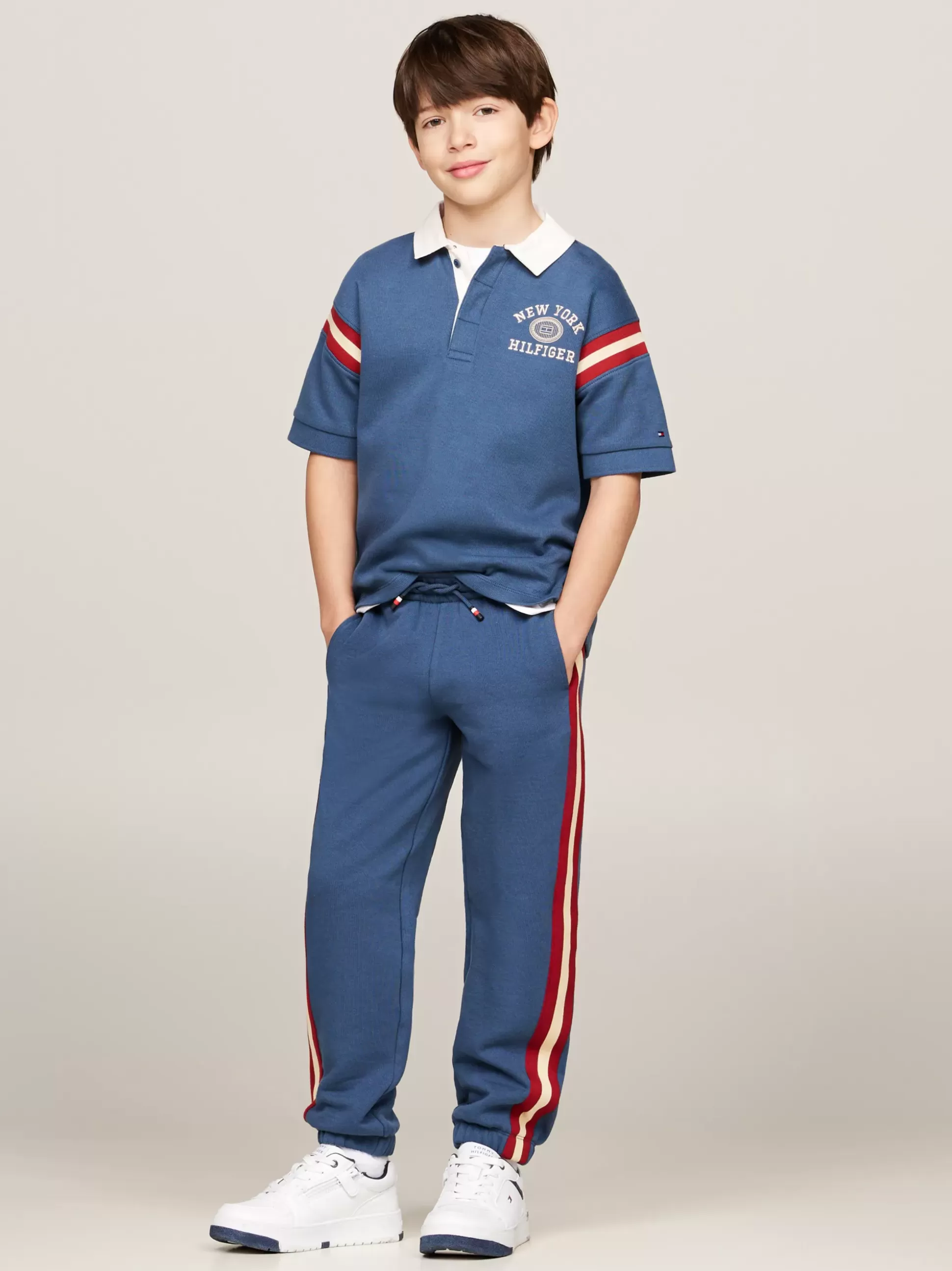 Dzieci Tommy Hilfiger Spodnie I Szorty^Joggery Hilfiger Monotype Z Paskami Po Bokach