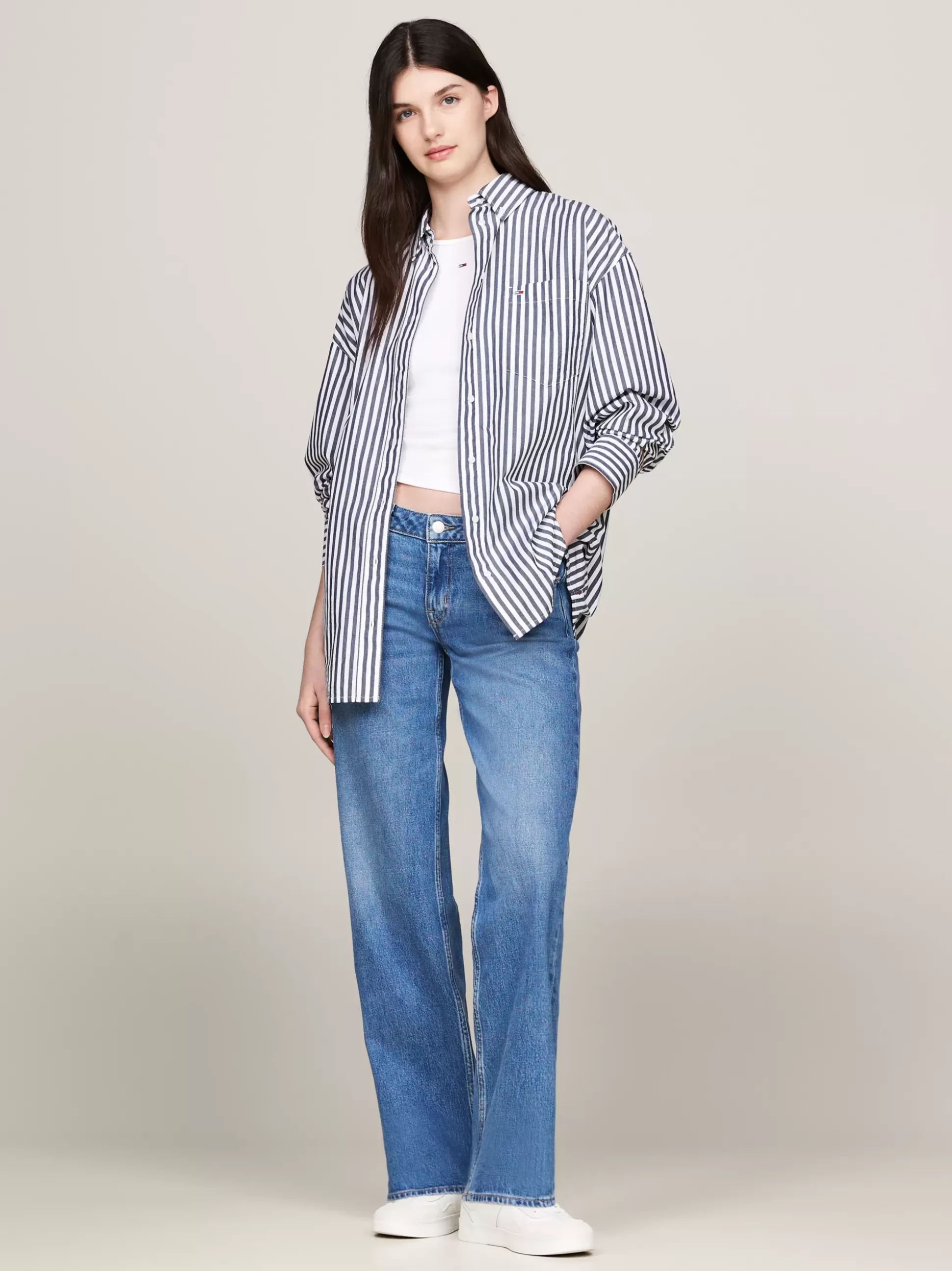 Tommy Hilfiger Koszule & Bluzki^Koszula Oversize W Prążki