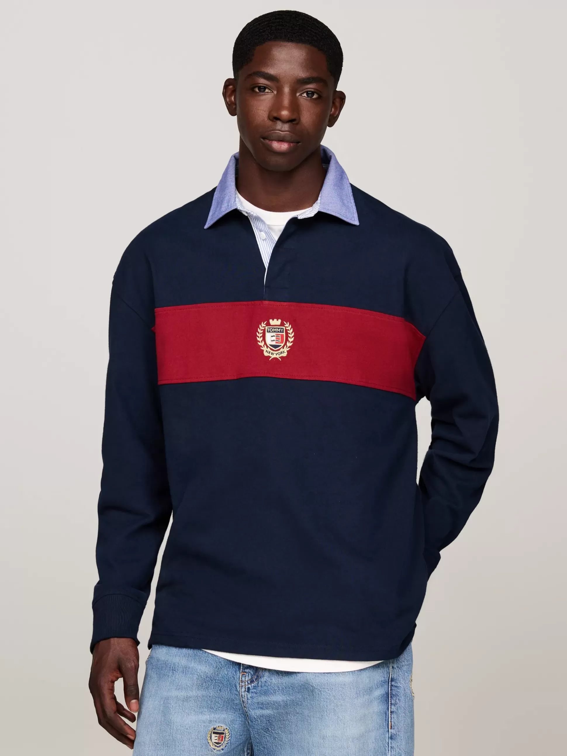 Tommy Hilfiger Koszulki Polo^Koszula Rugby Oversize Z Blokami Kolorów