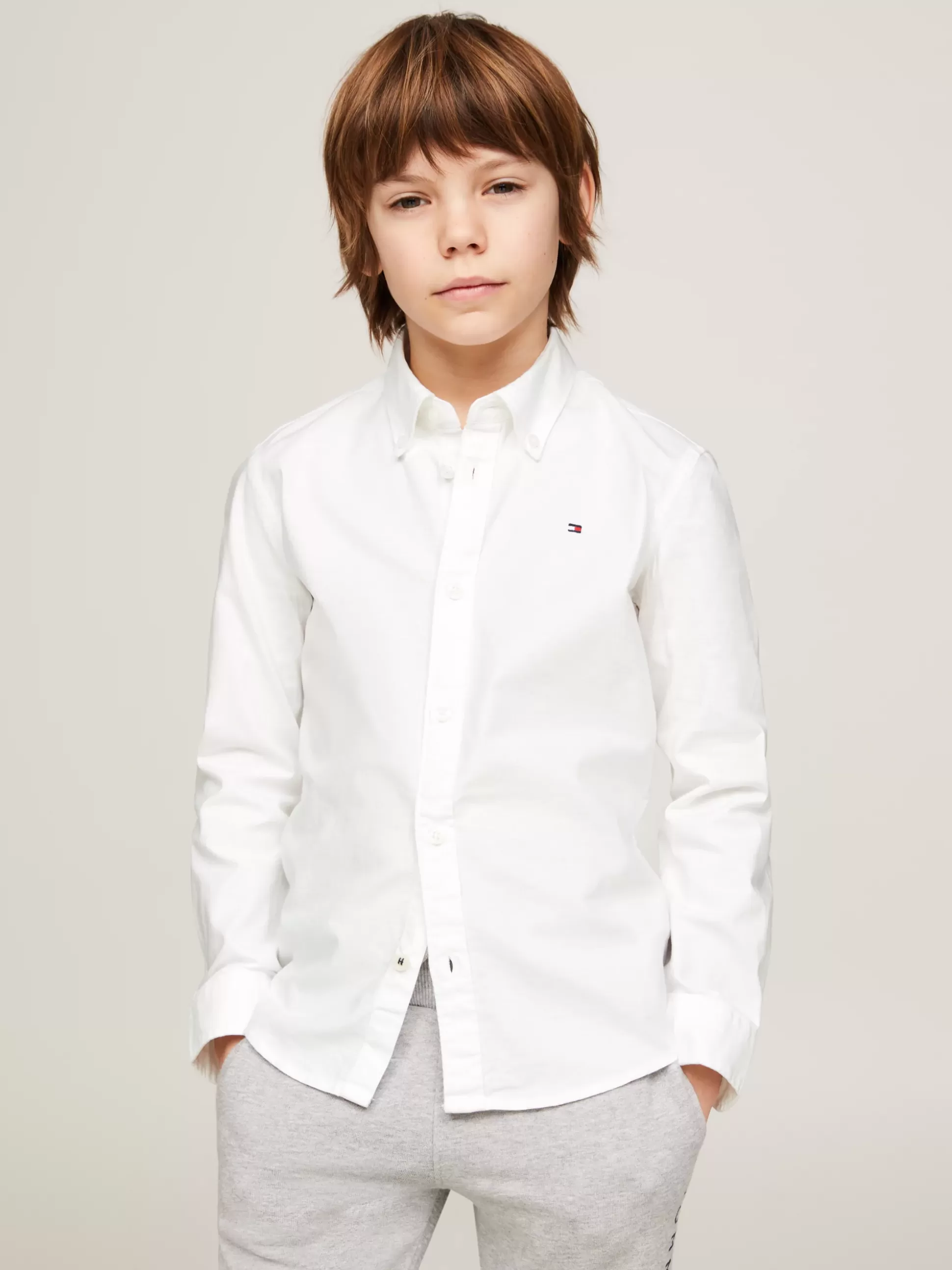 Dzieci Tommy Hilfiger Koszule^Koszula Z Bawełny Typu Oxford Ze Stretchem
