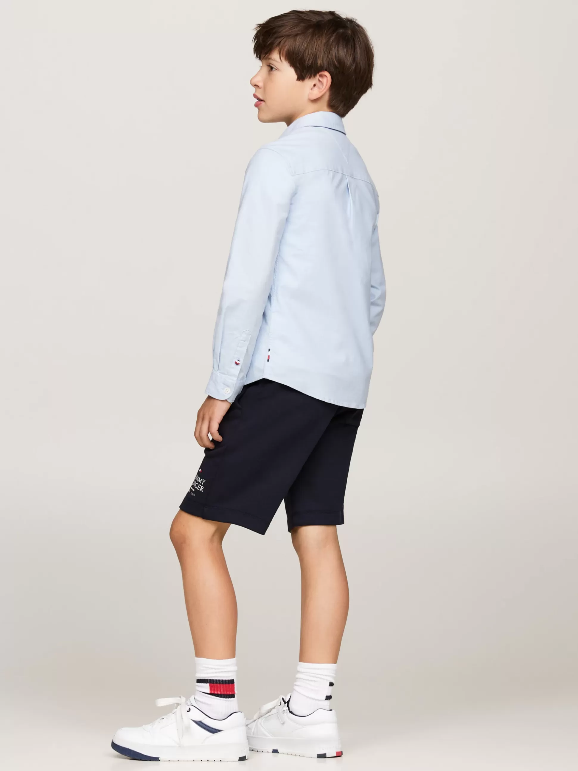 Dzieci Tommy Hilfiger Koszule^Koszula Z Bawełny Typy Oxford Z Logo Hilfiger