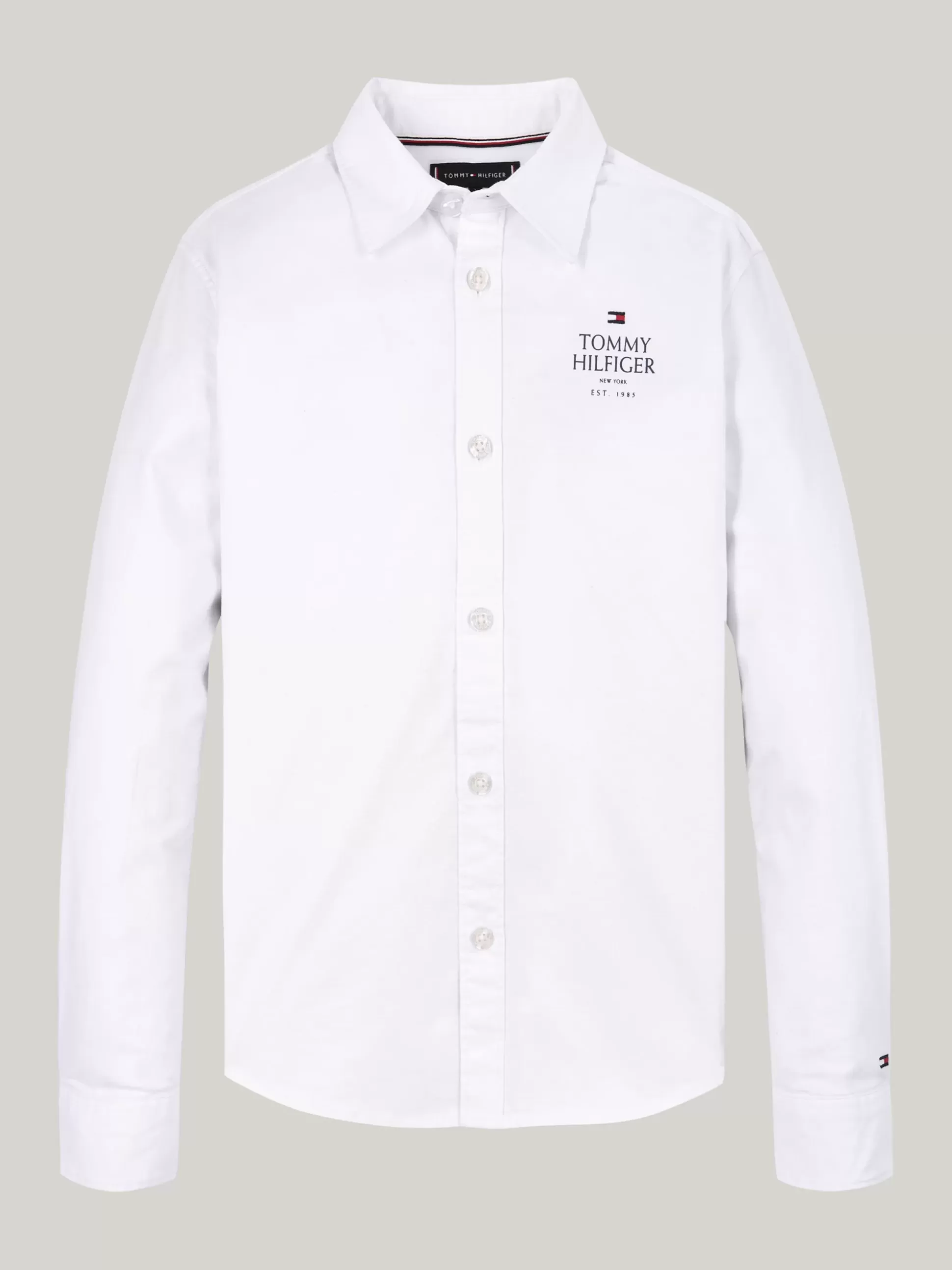 Dzieci Tommy Hilfiger Koszule^Koszula Z Bawełny Typy Oxford Z Logo Hilfiger