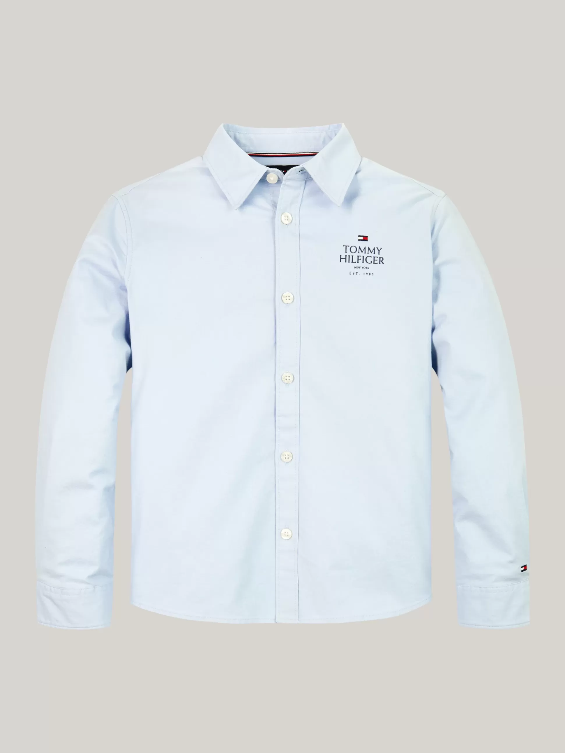 Dzieci Tommy Hilfiger Koszule^Koszula Z Bawełny Typy Oxford Z Logo Hilfiger