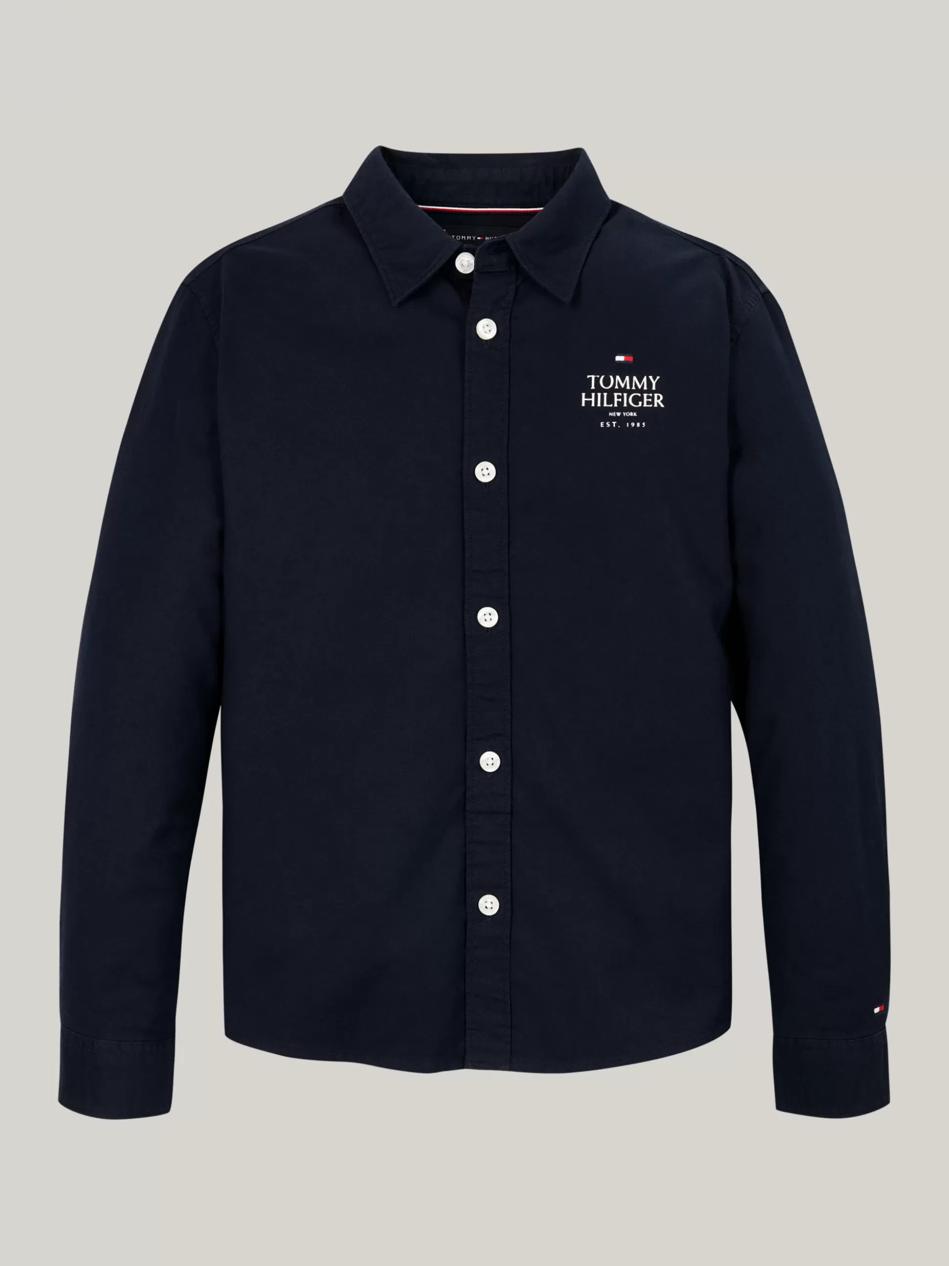 Dzieci Tommy Hilfiger Koszule^Koszula Z Bawełny Typy Oxford Z Logo Hilfiger
