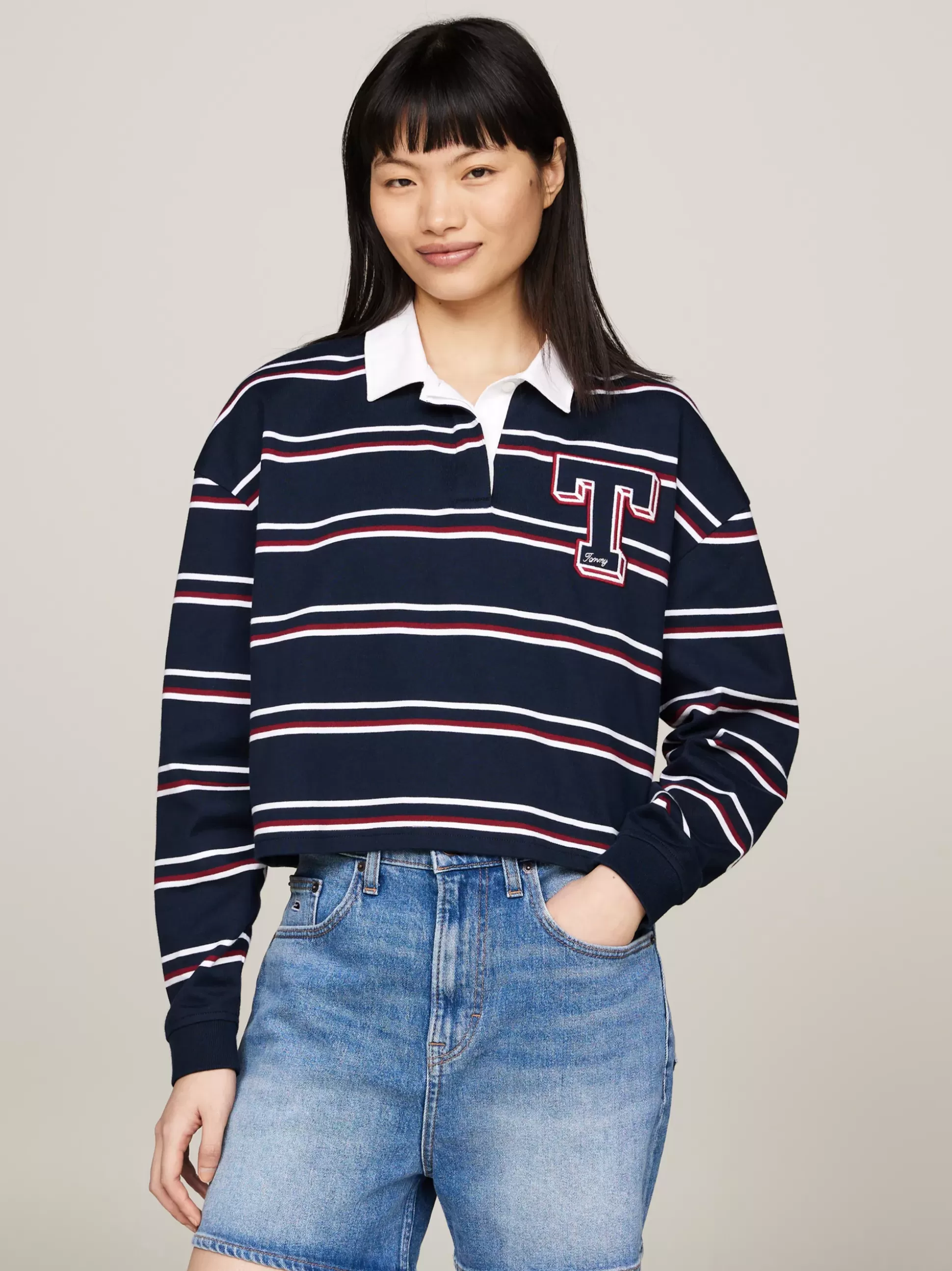 Tommy Hilfiger Koszulki Polo^Koszulka Polo O Luźnym Kroju W Stylu Rugby