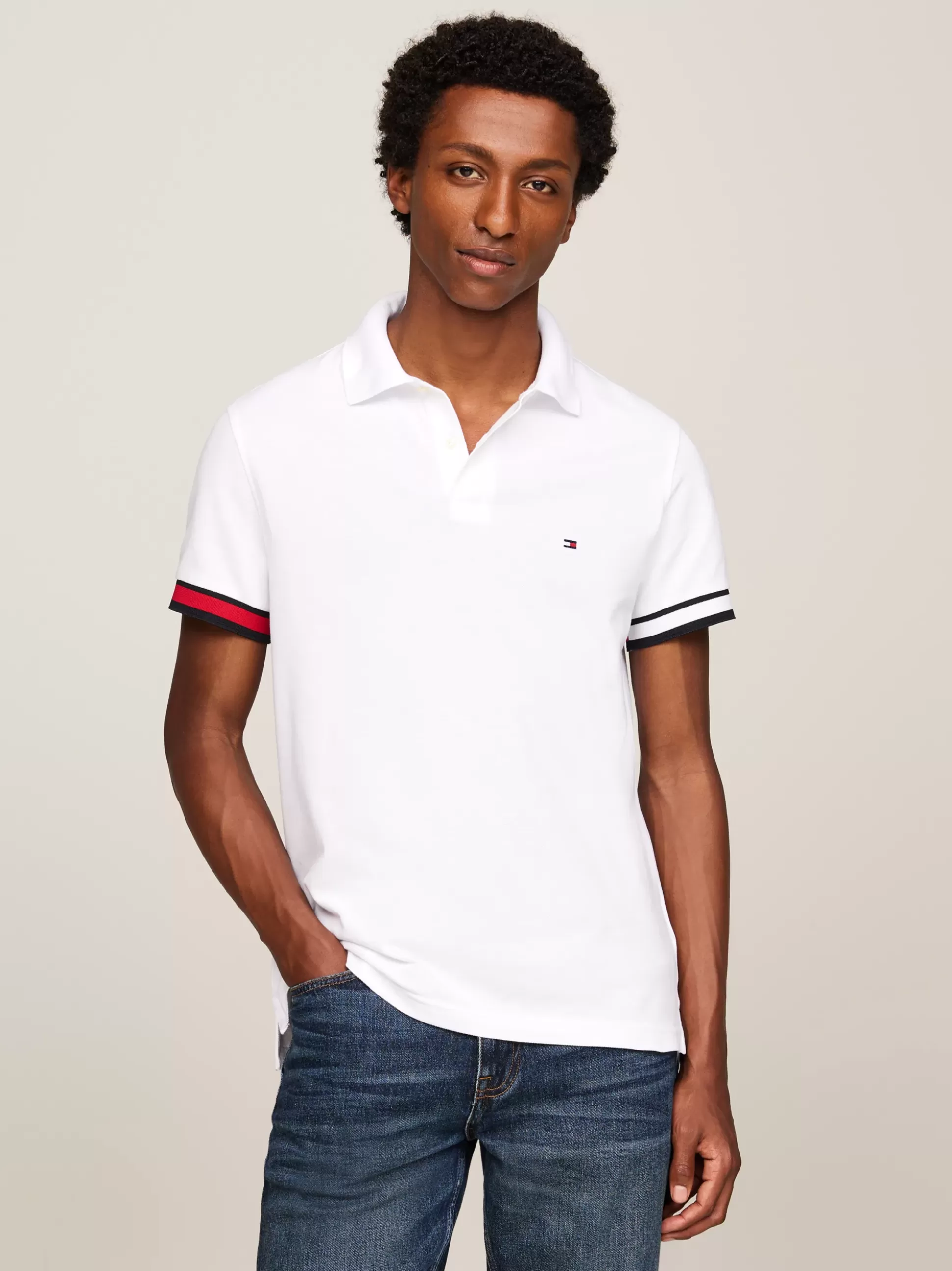 Tommy Hilfiger Koszulki Polo^Koszulka Polo O Wąskim Kroju Z Flagą Hilfiger