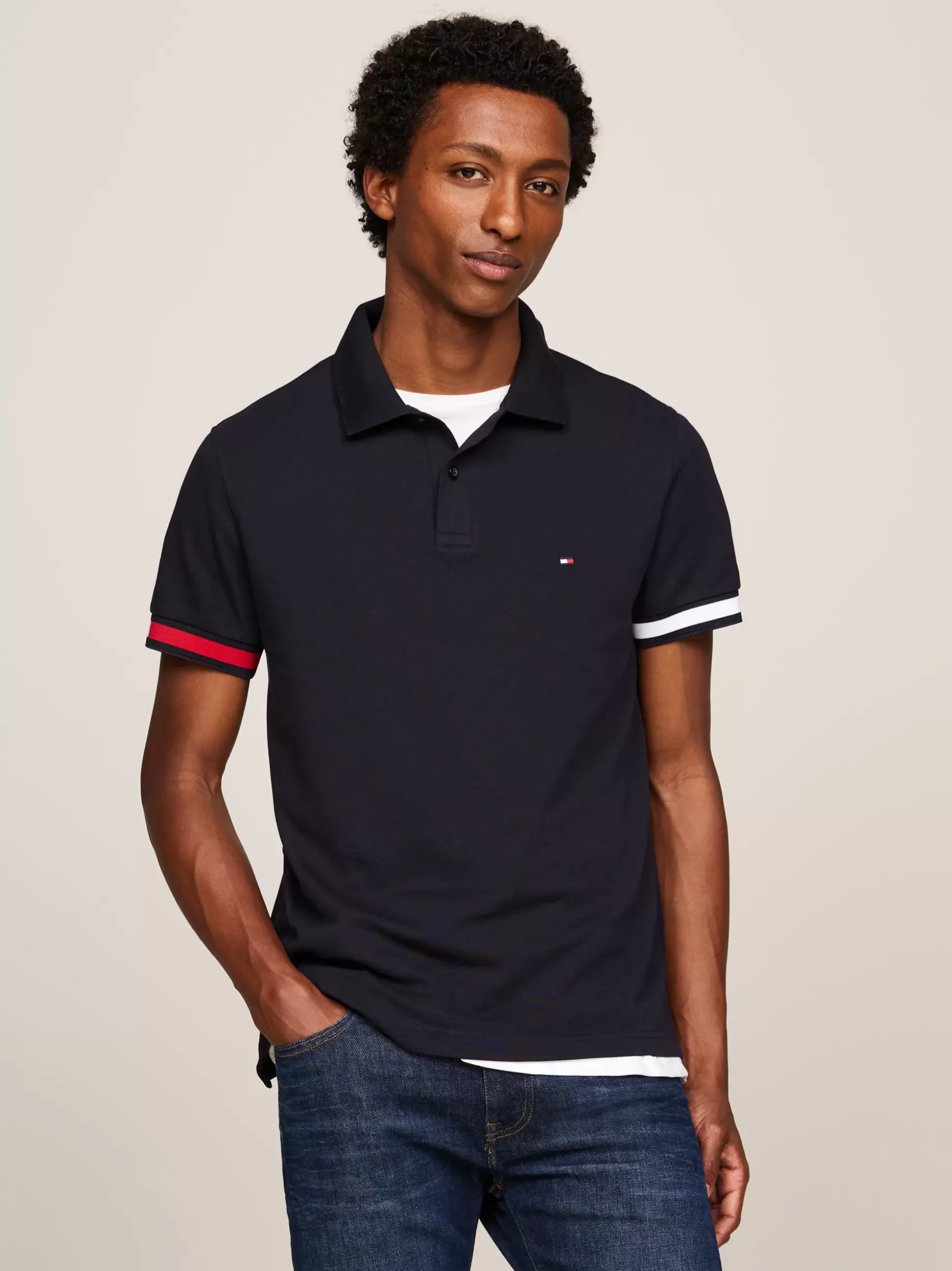 Tommy Hilfiger Koszulki Polo^Koszulka Polo O Wąskim Kroju Z Flagą Hilfiger