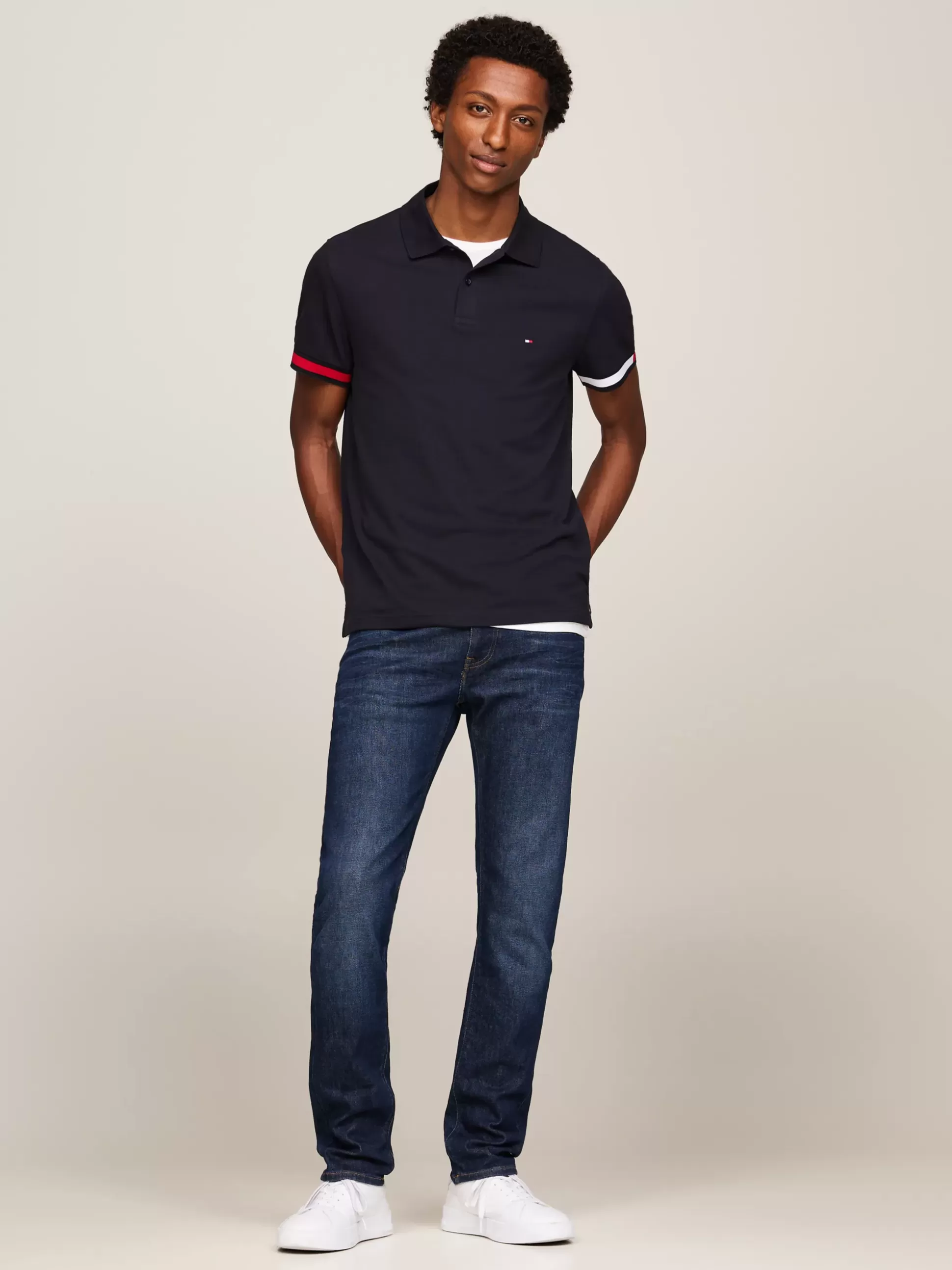 Tommy Hilfiger Koszulki Polo^Koszulka Polo O Wąskim Kroju Z Flagą Hilfiger