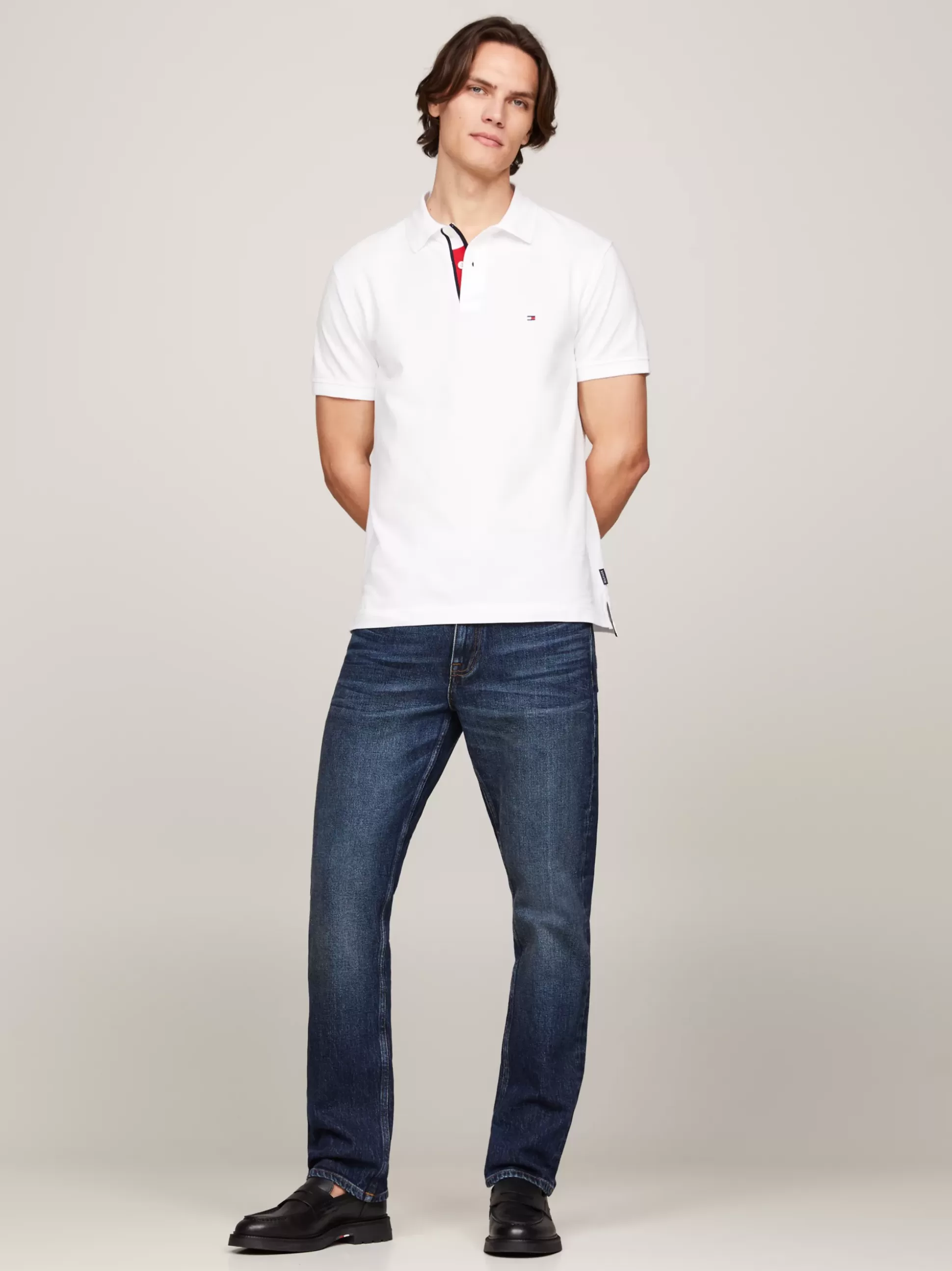 Tommy Hilfiger Koszulki Polo^Koszulka Polo Z Kontrastową Plisą I Flagą