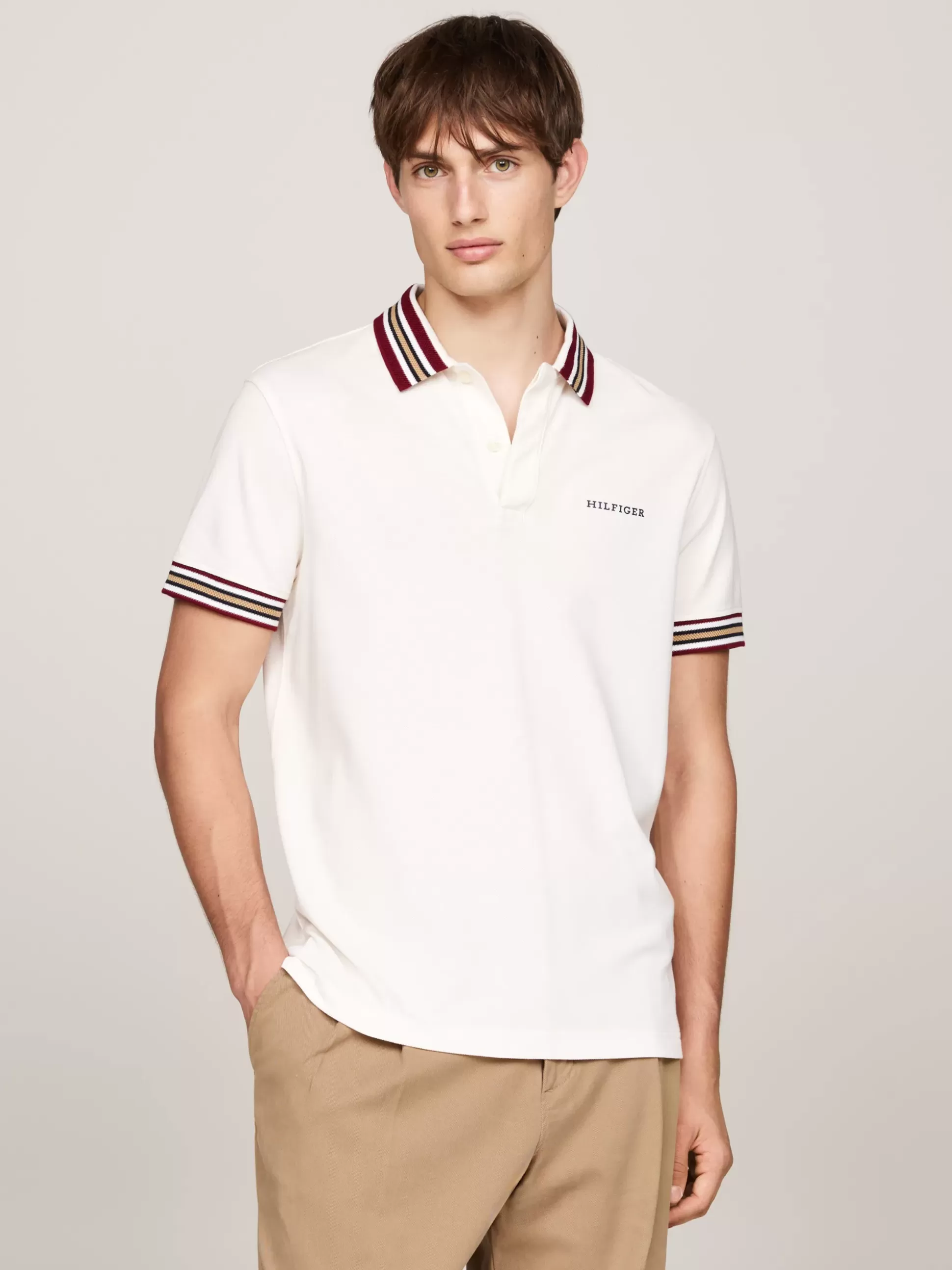 Tommy Hilfiger Koszulki Polo^Koszulka Polo Z Kontrastowym Kołnierzykiem