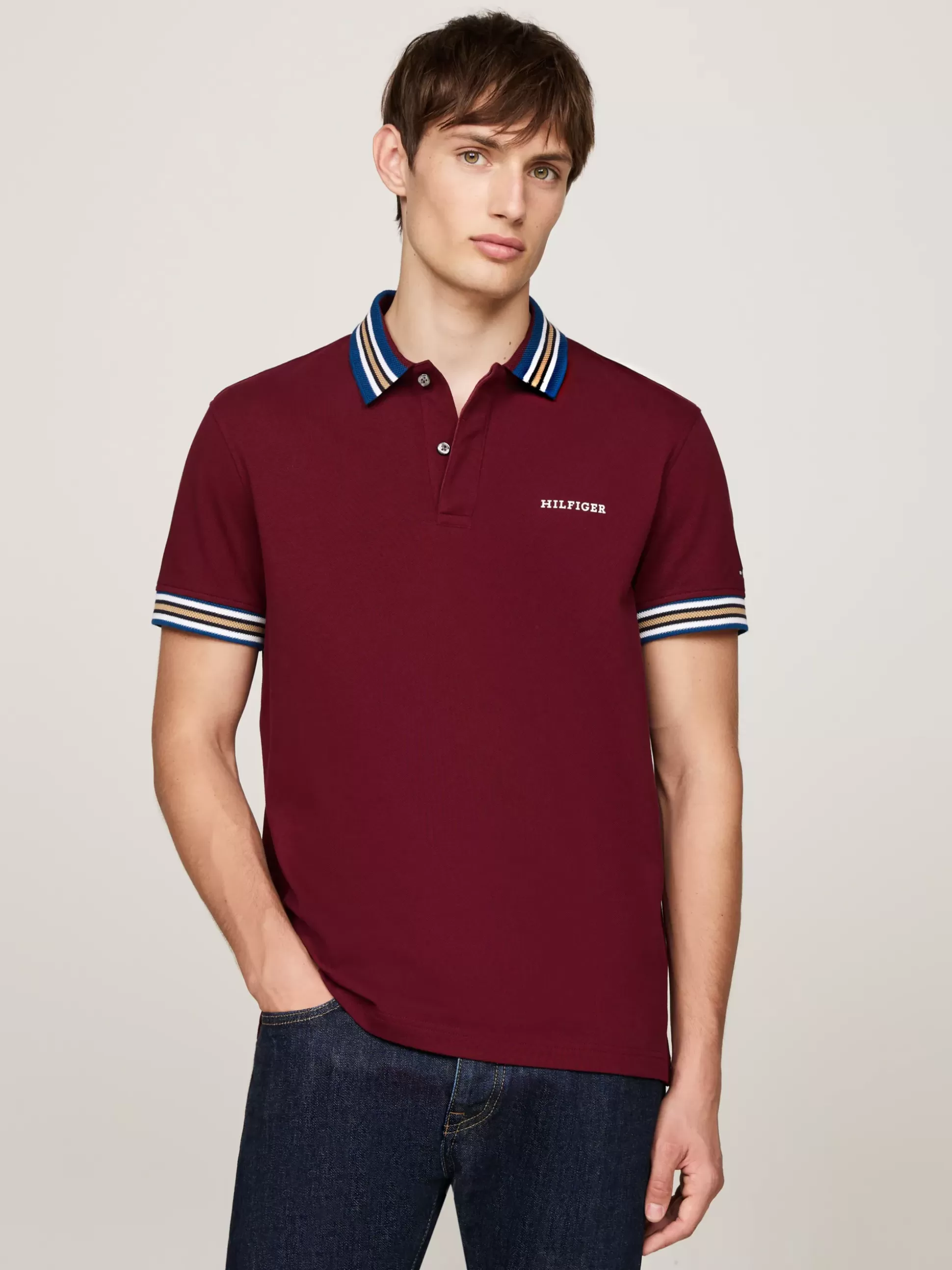 Tommy Hilfiger Koszulki Polo^Koszulka Polo Z Kontrastowym Kołnierzykiem