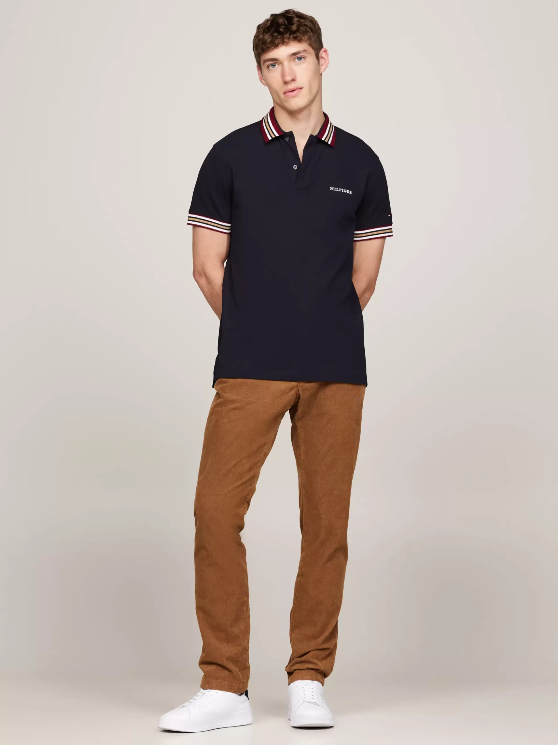 Tommy Hilfiger Koszulki Polo^Koszulka Polo Z Kontrastowym Kołnierzykiem